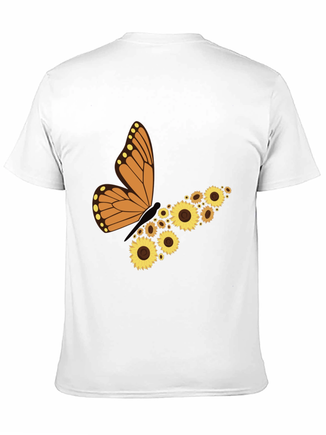 Sunflower Butterfly Graphic T-Shirt