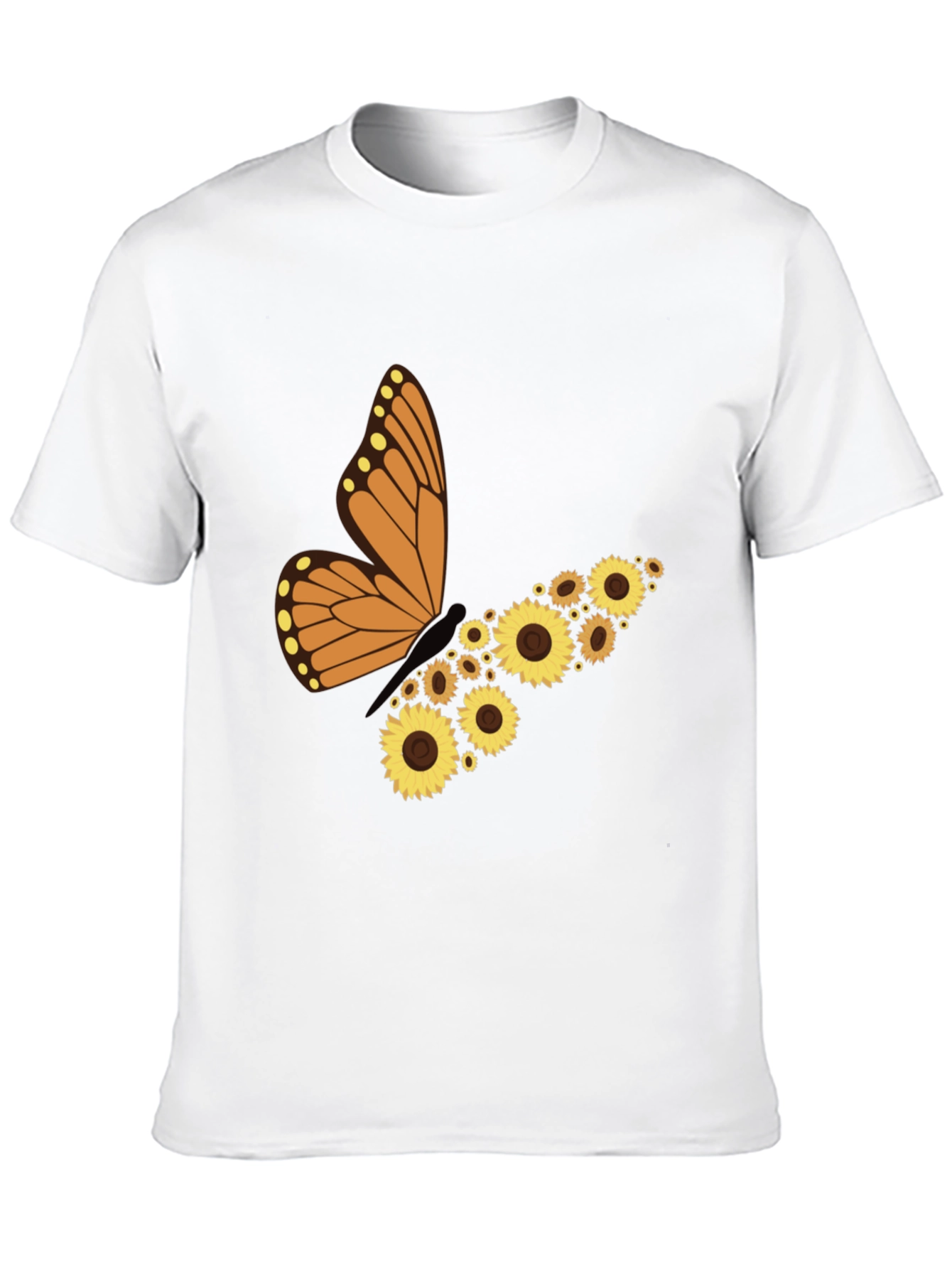 Sunflower Butterfly Graphic T-Shirt