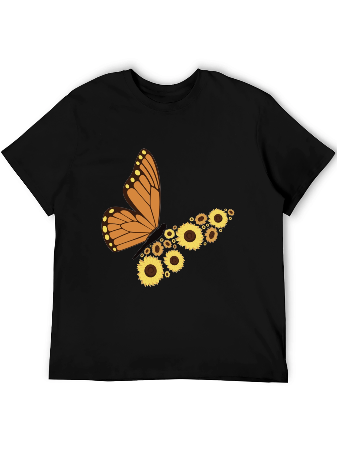 Sunflower Butterfly Graphic T-Shirt