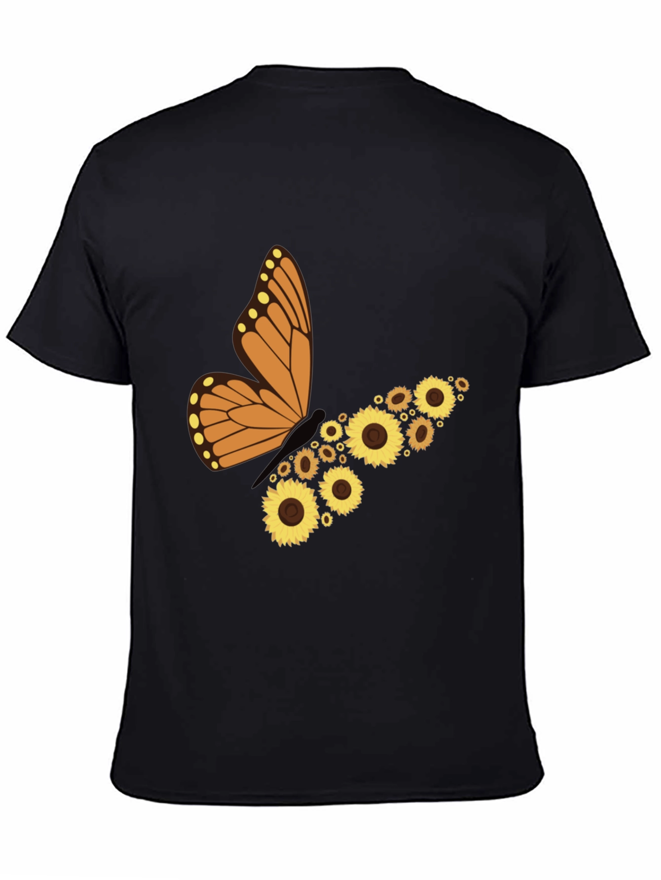 Sunflower Butterfly Graphic T-Shirt
