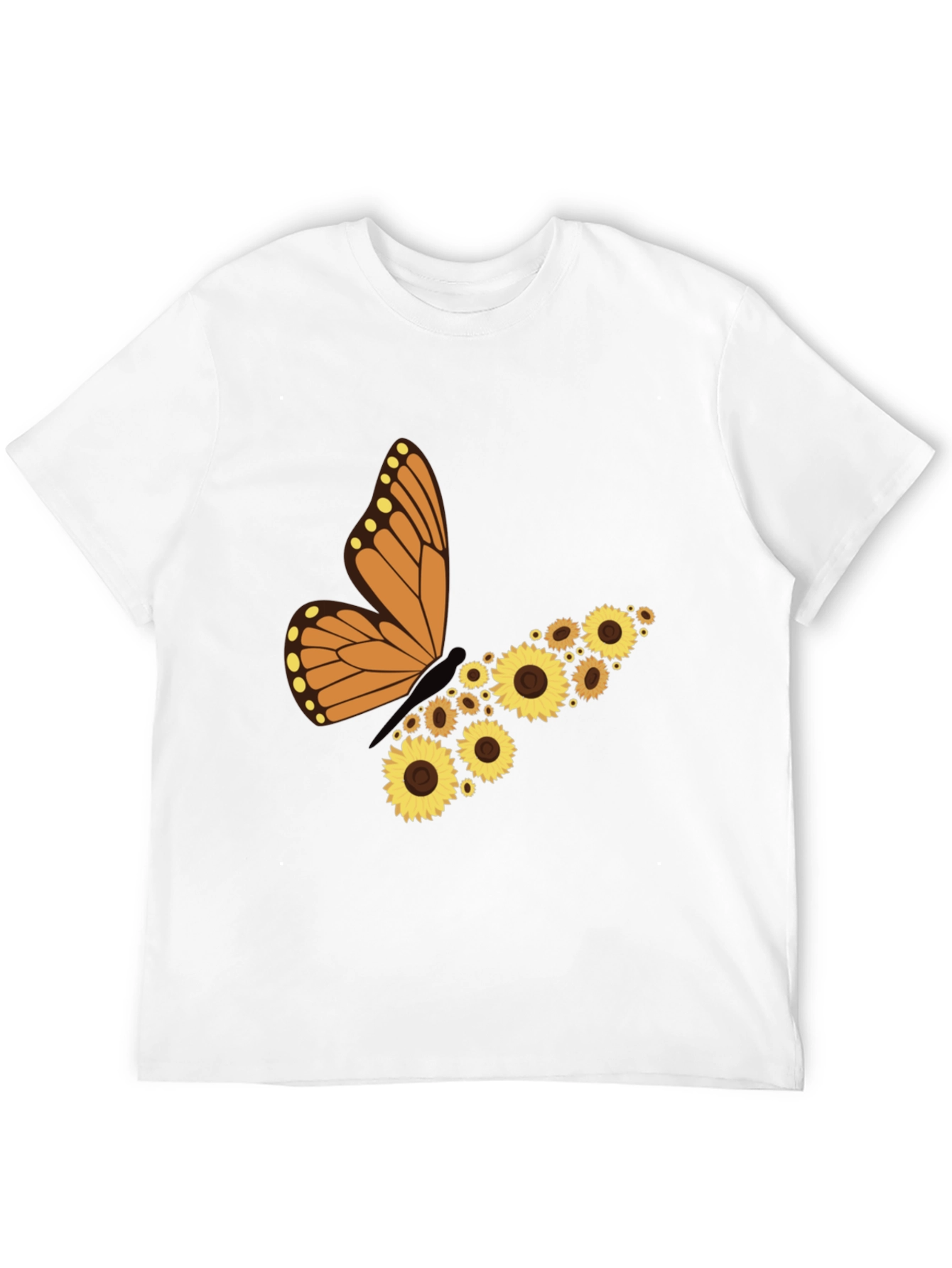 Sunflower Butterfly Graphic T-Shirt