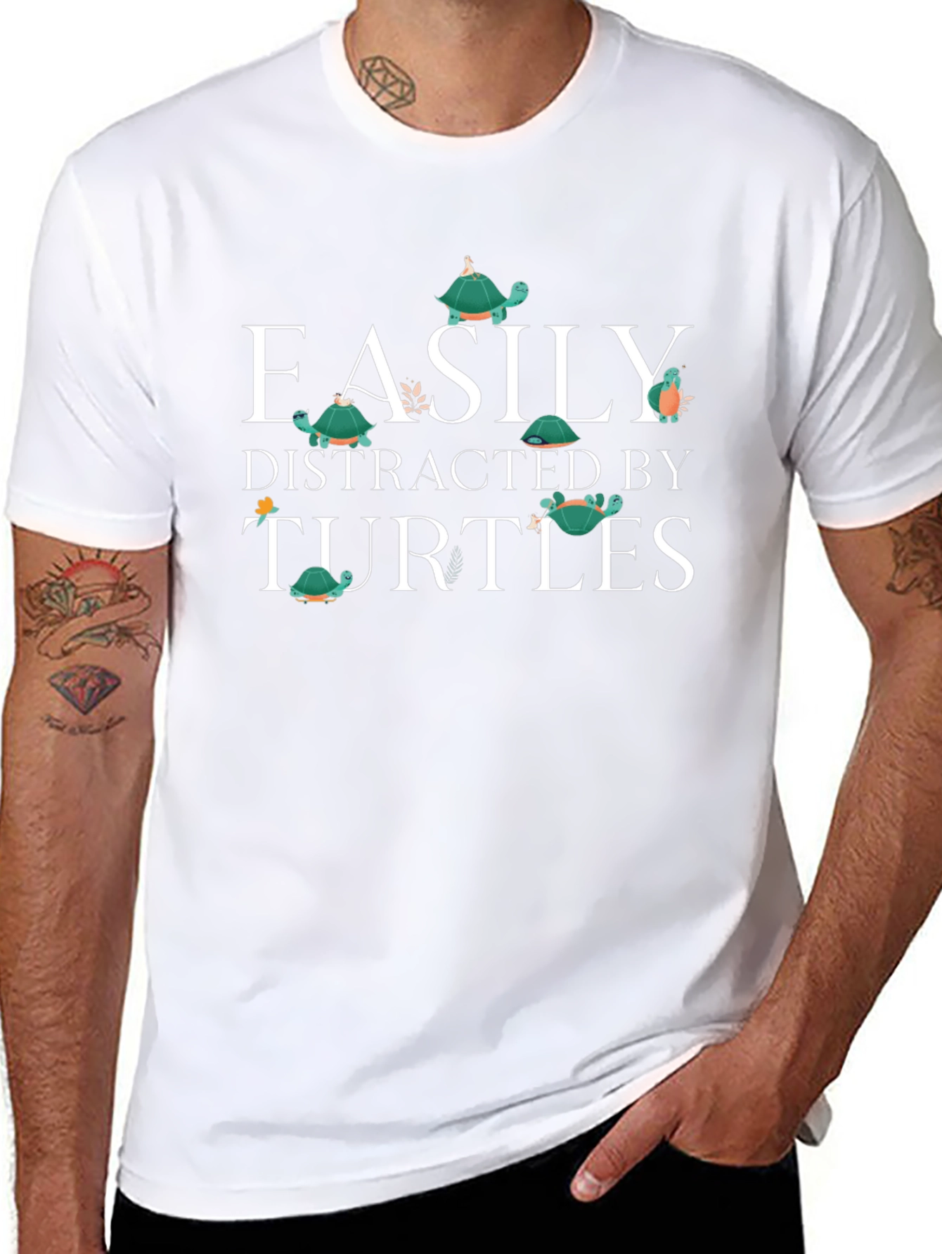 Easily Distracted By Turtles Graphic T-Shirt