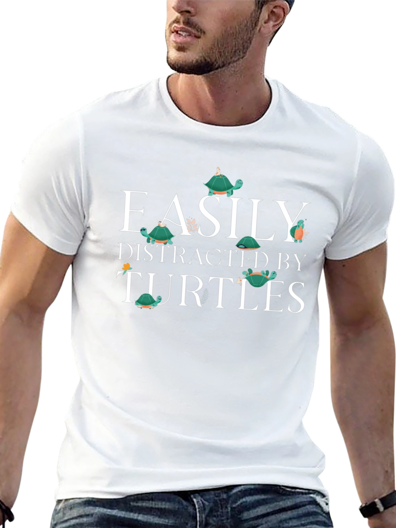 Easily Distracted By Turtles Graphic T-Shirt