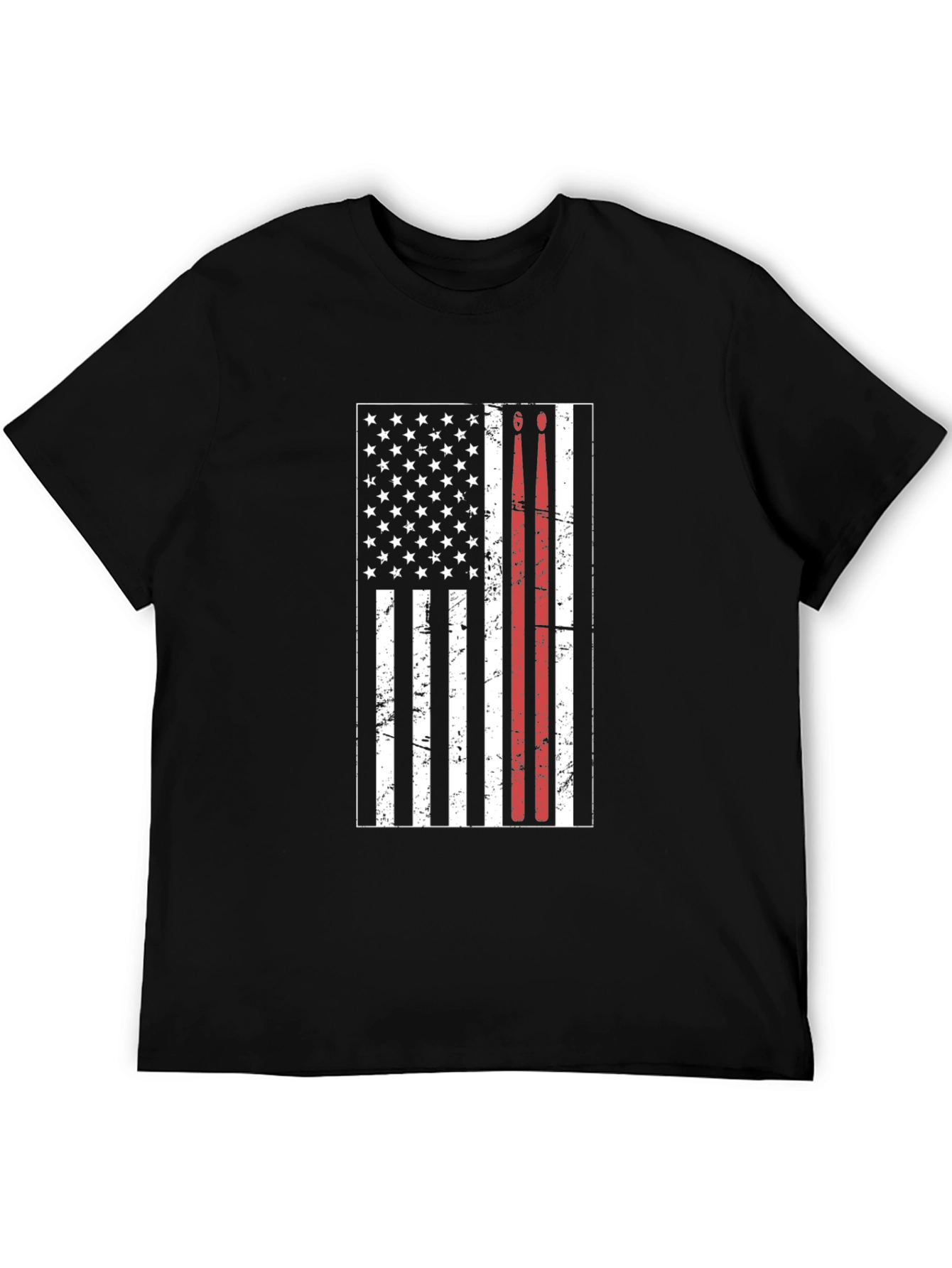 Drummer Flag Tee - USA Pride Rock N Roll