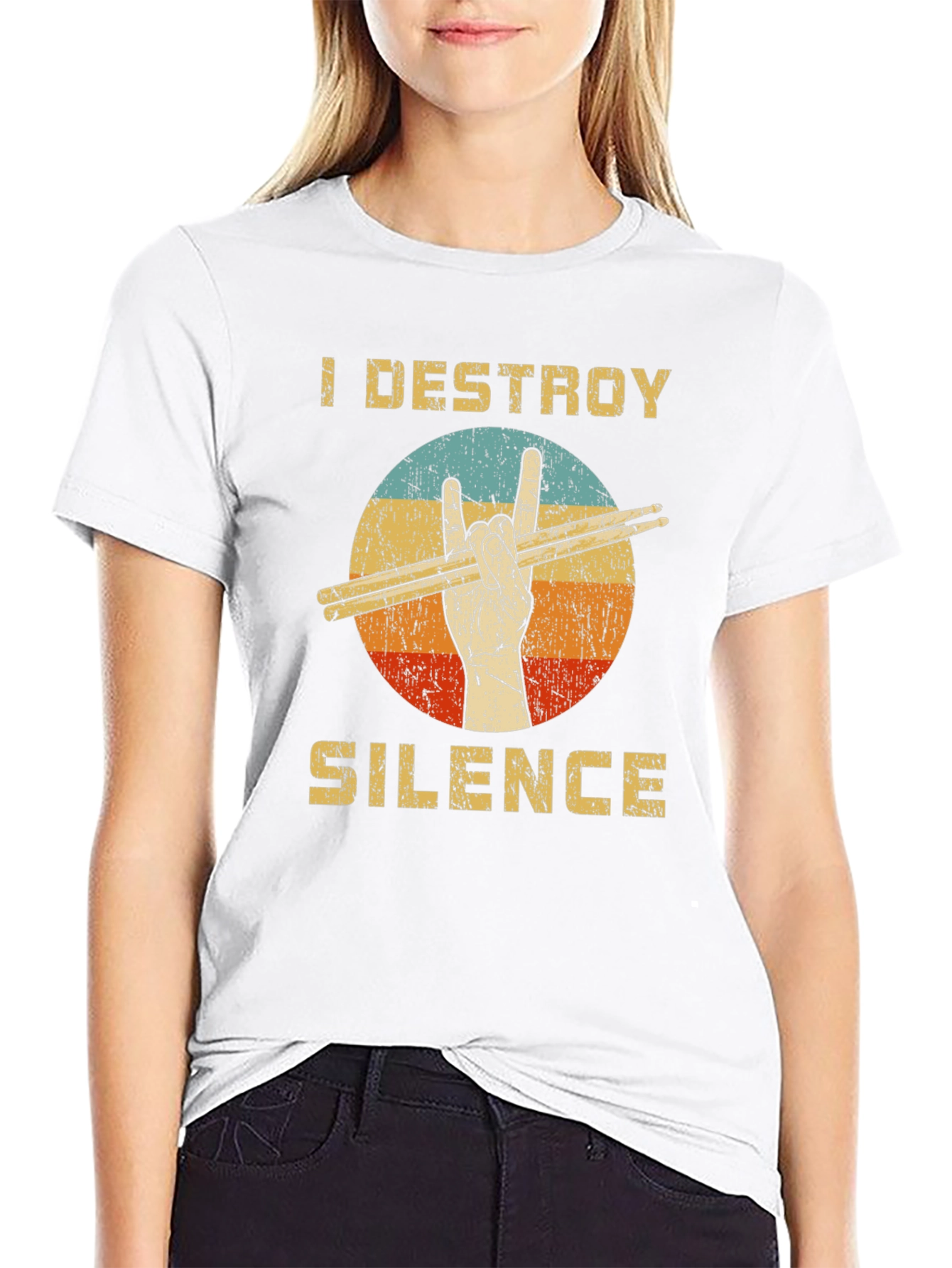 I Destroy Silence Drummer T-Shirt