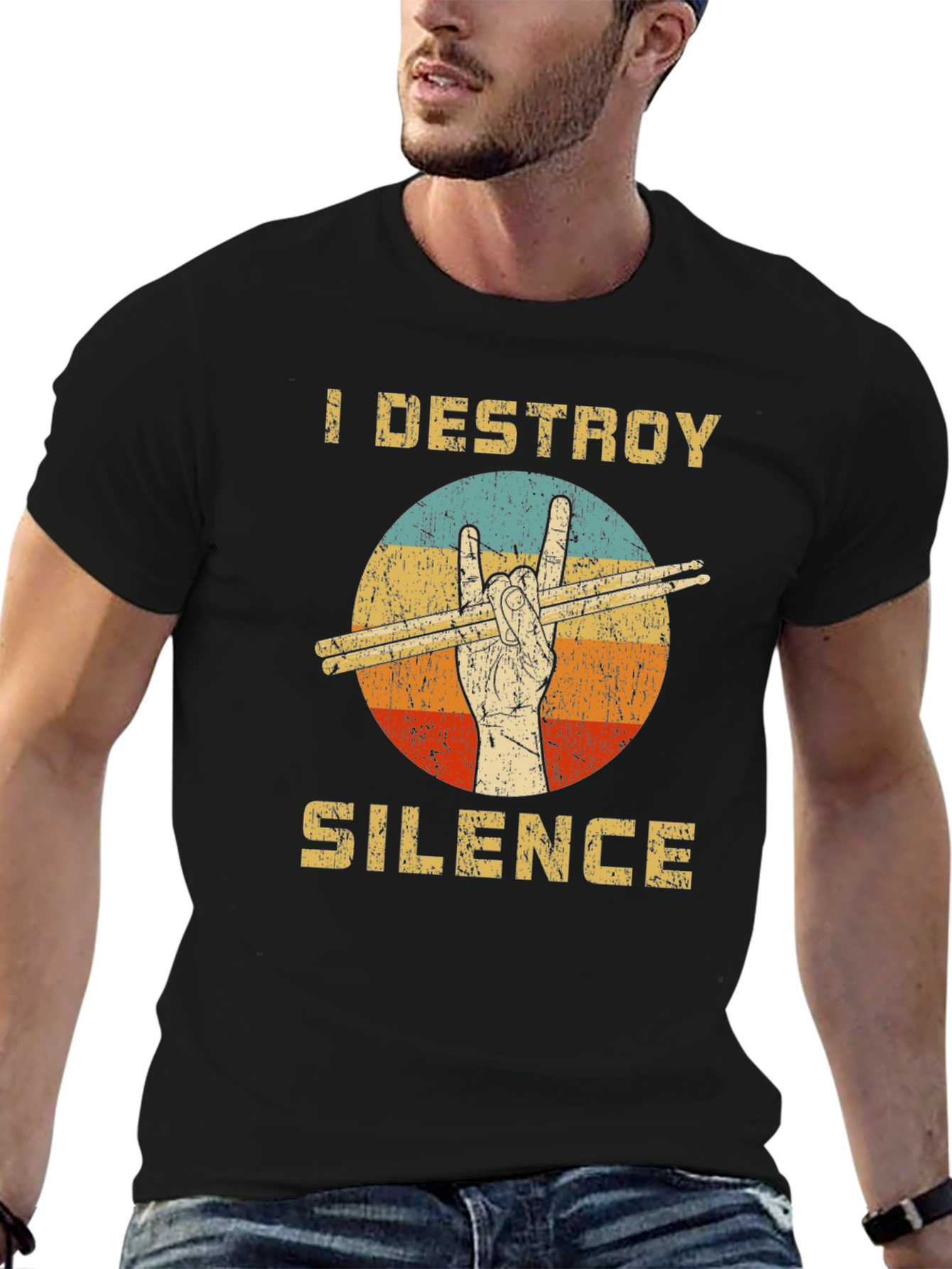 I Destroy Silence Drummer T-Shirt