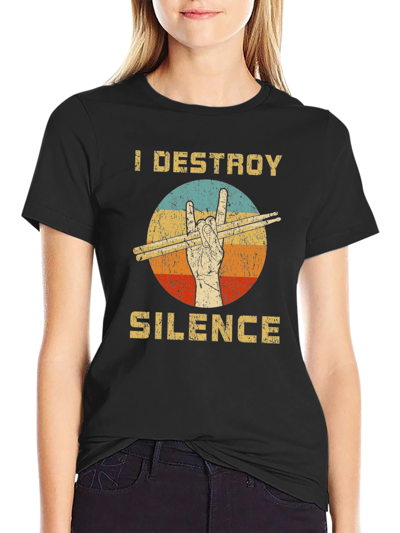 I Destroy Silence Drummer T-Shirt
