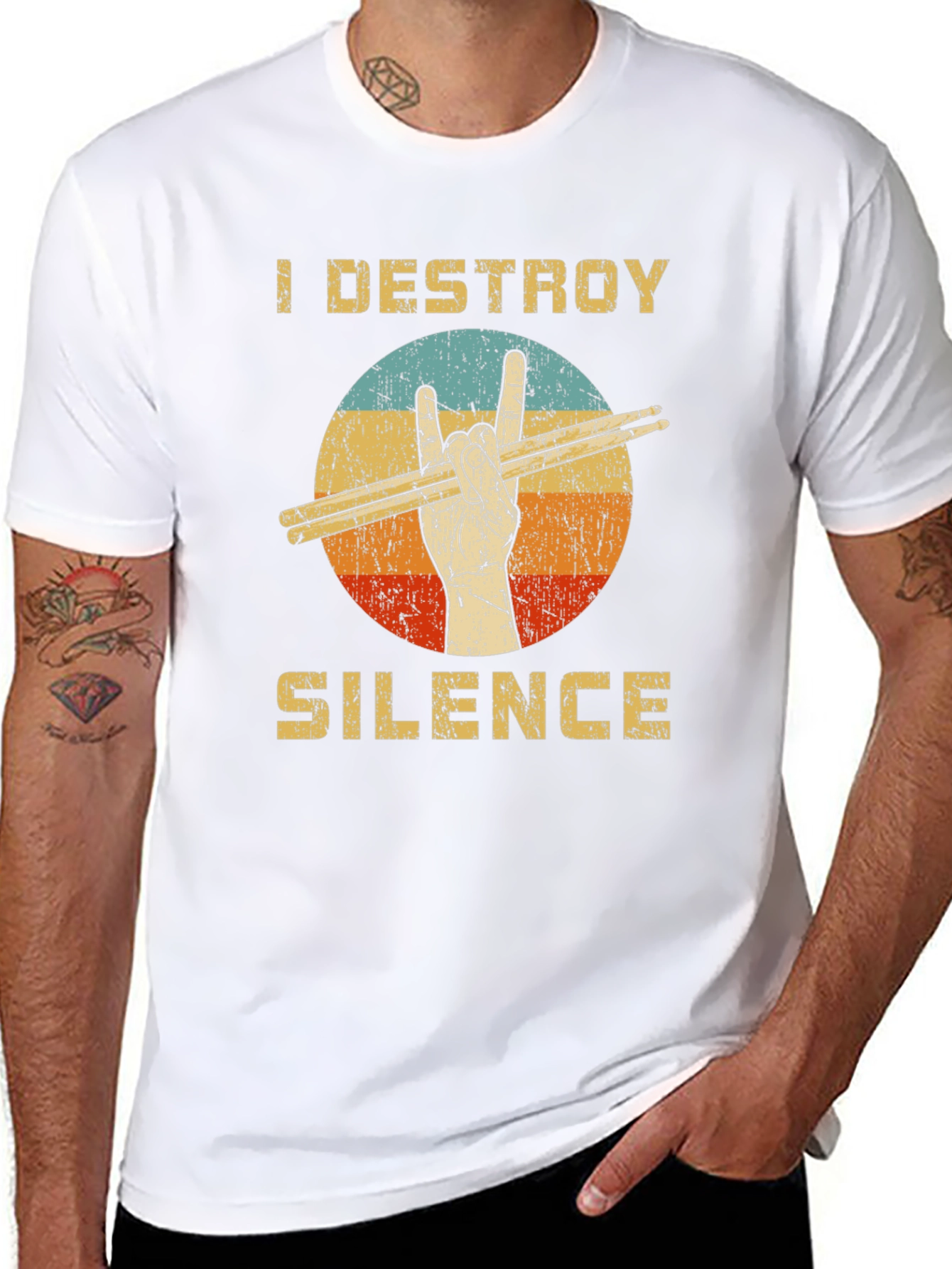 I Destroy Silence Drummer T-Shirt