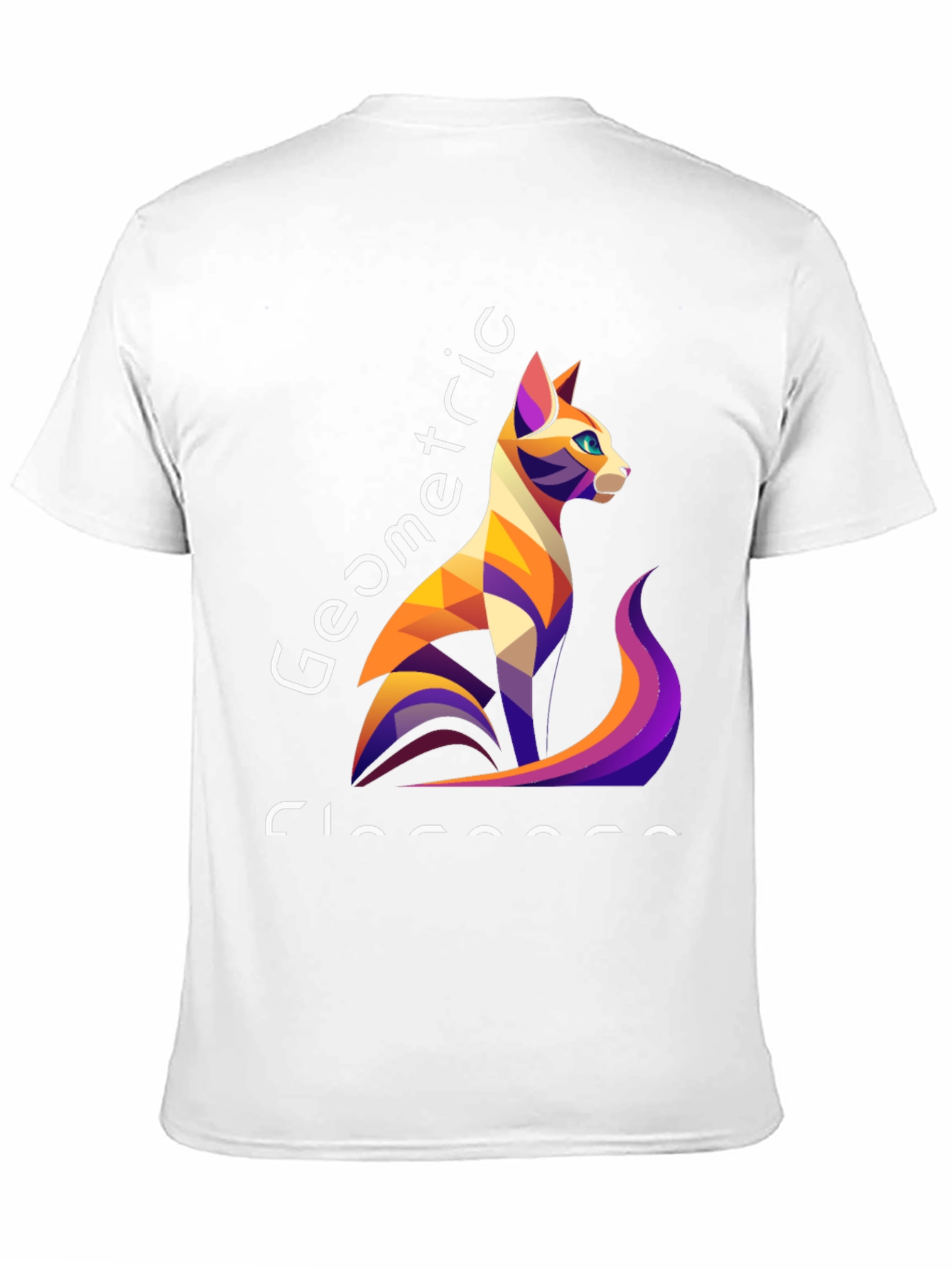 Geometric Cat T-Shirt - Unique Style