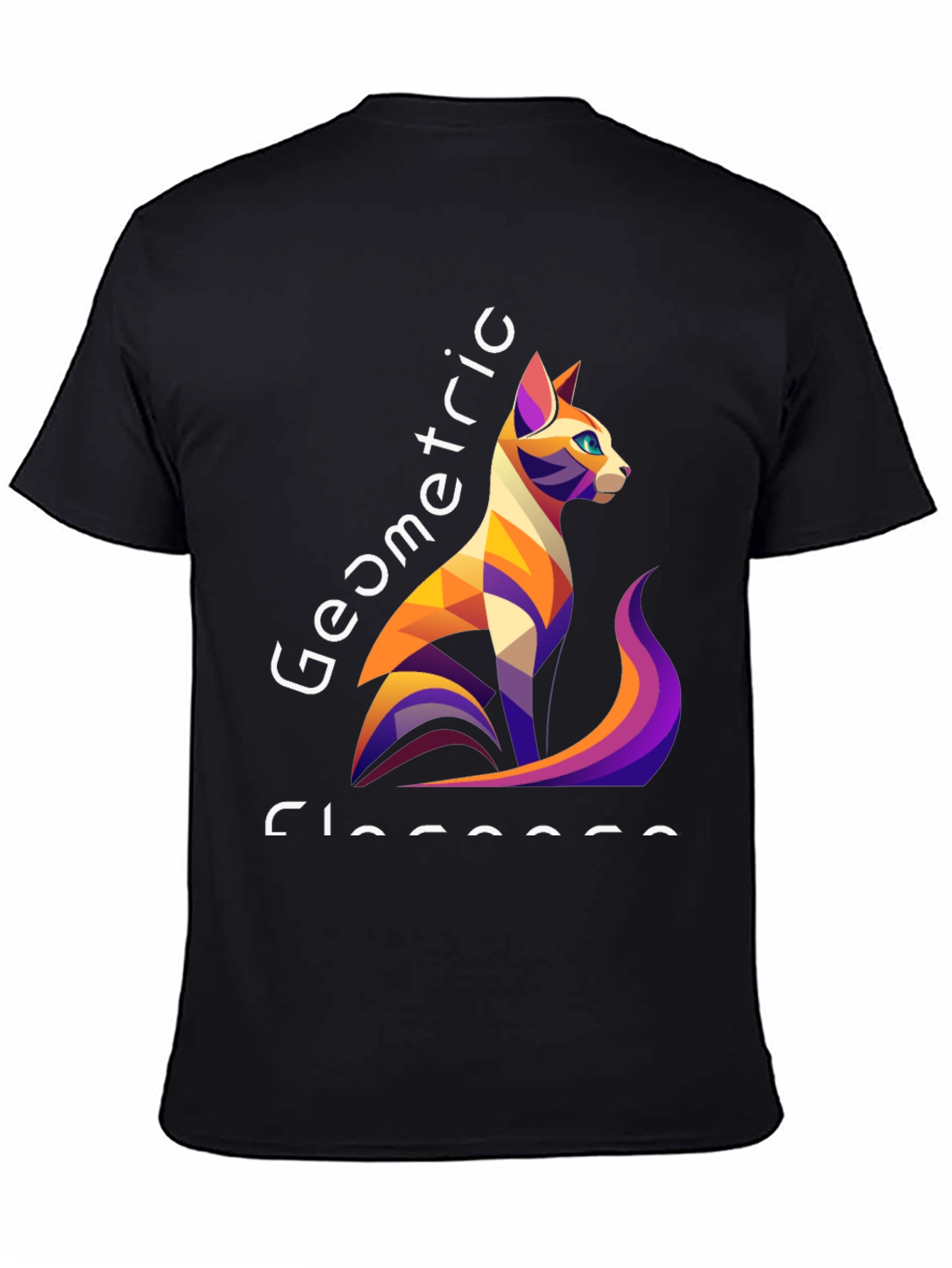 Geometric Cat T-Shirt - Unique Style
