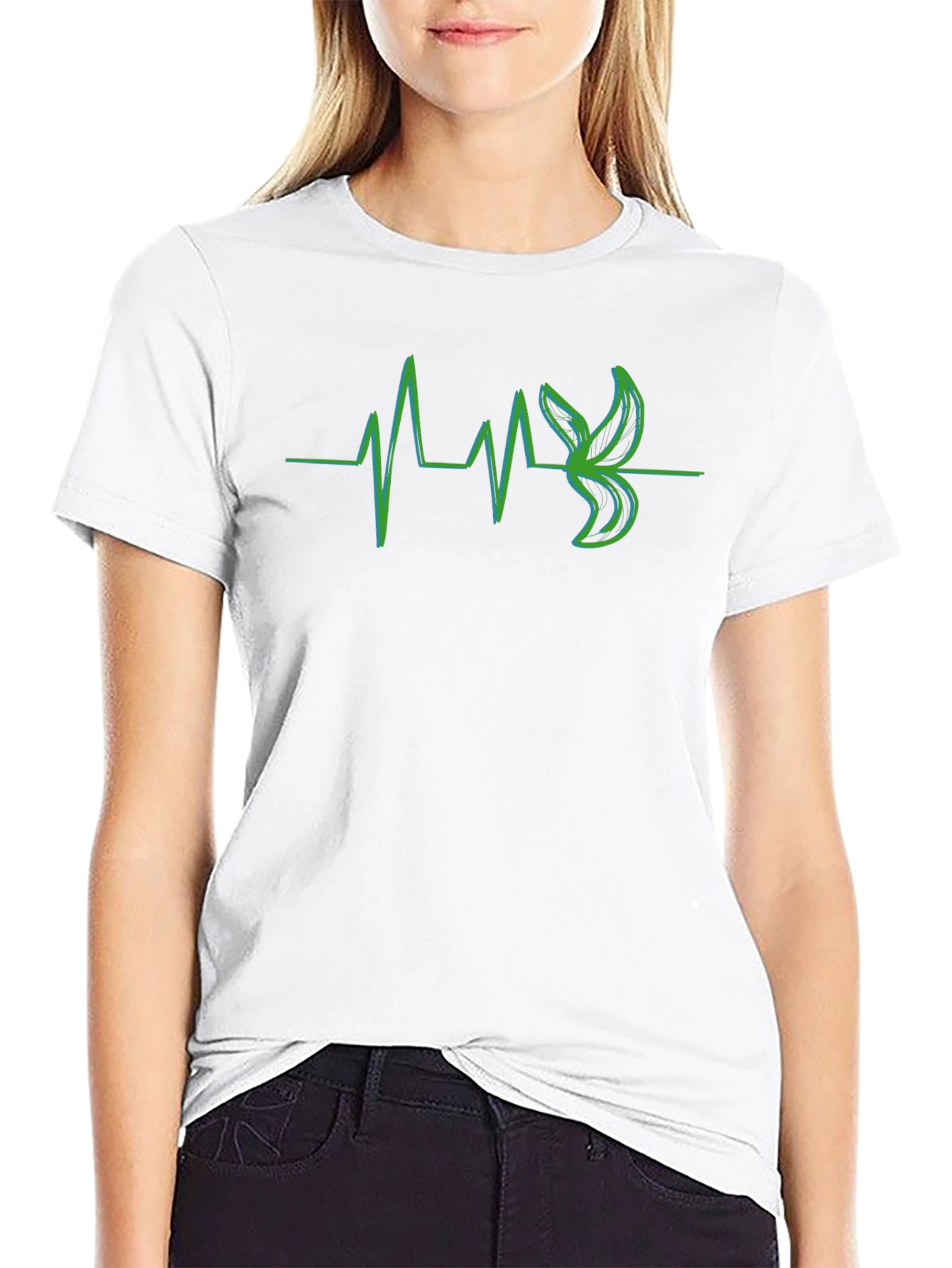 Heartbeat Mermaid Tail Graphic Tee
