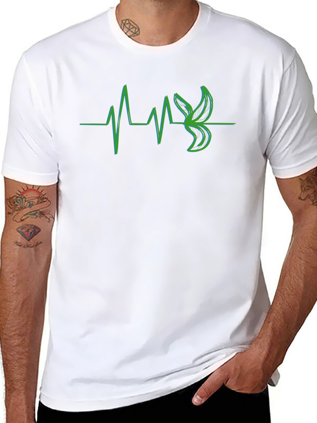 Heartbeat Mermaid Tail Graphic Tee