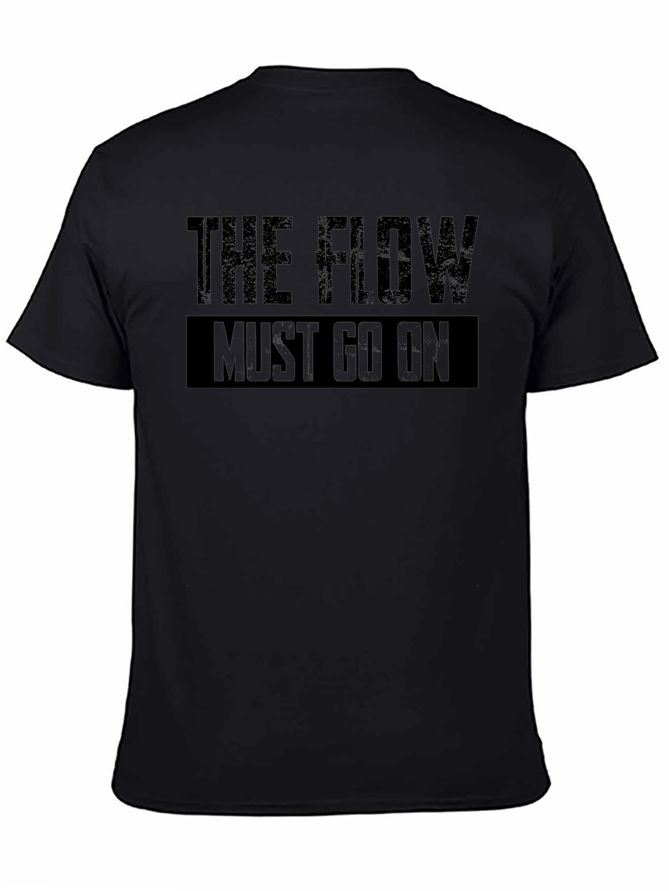 The Flow Must Go On Black Graphic T-Shirt