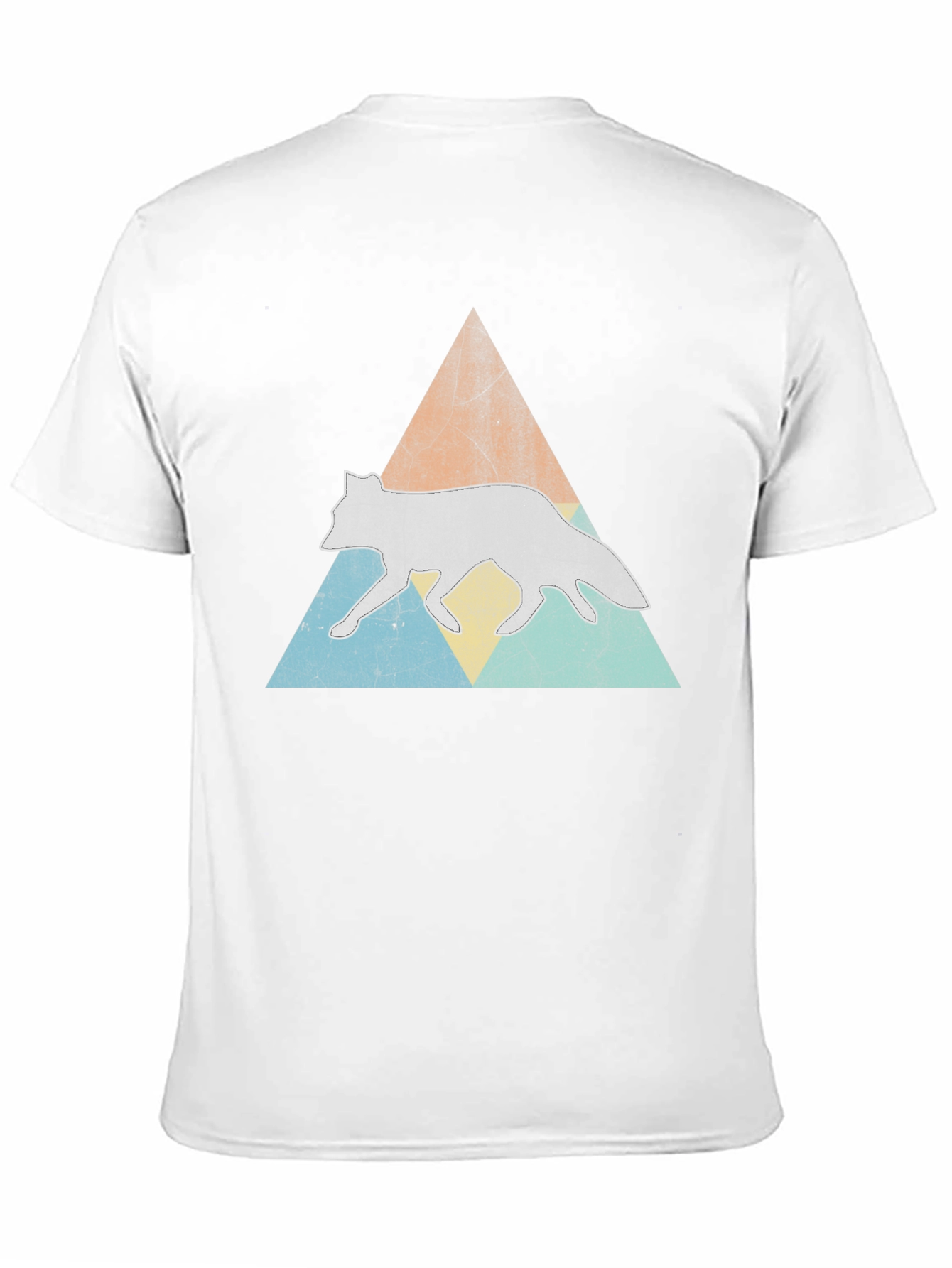 Retro Wolf Triangle Graphic Tee