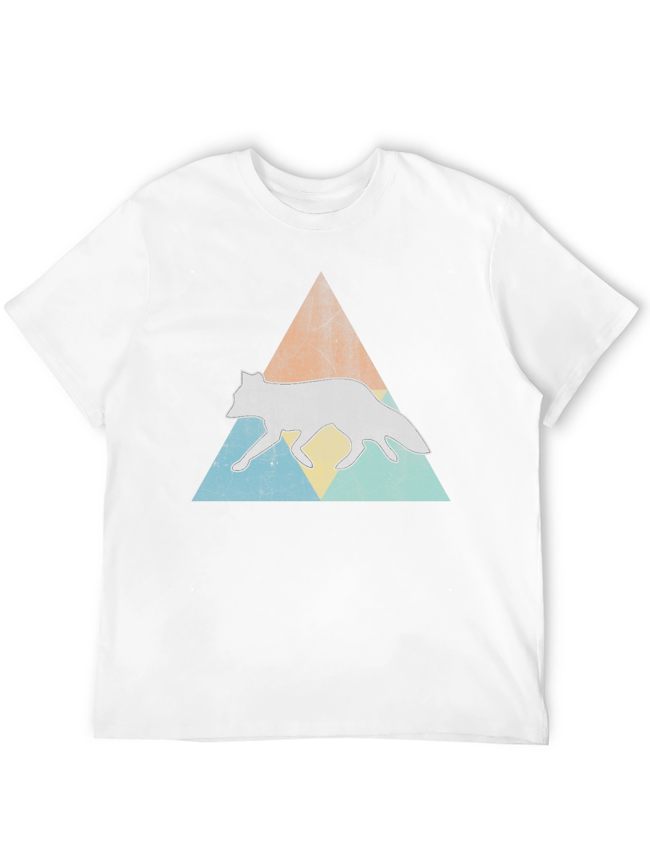 Retro Wolf Triangle Graphic Tee