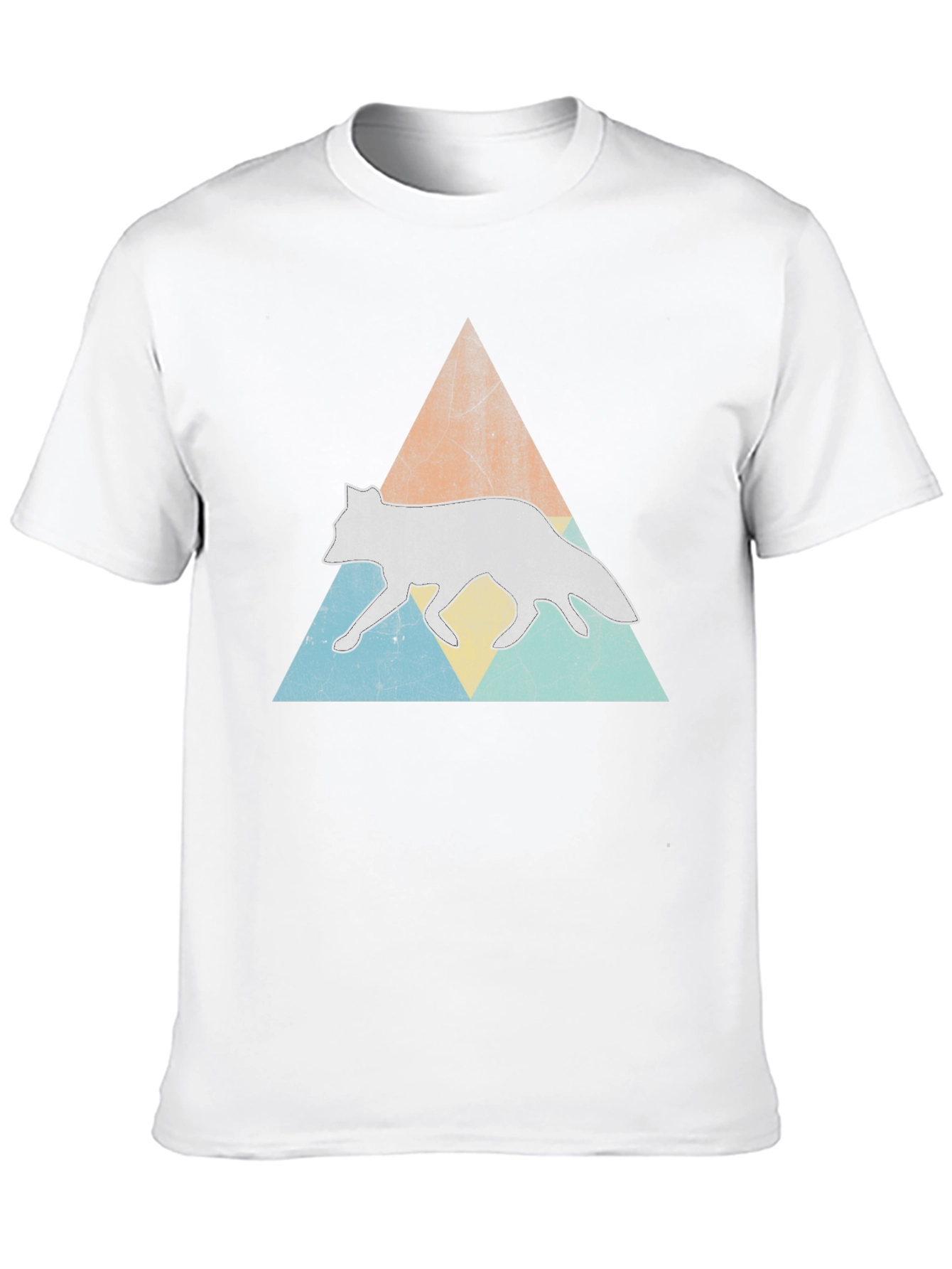 Retro Wolf Triangle Graphic Tee