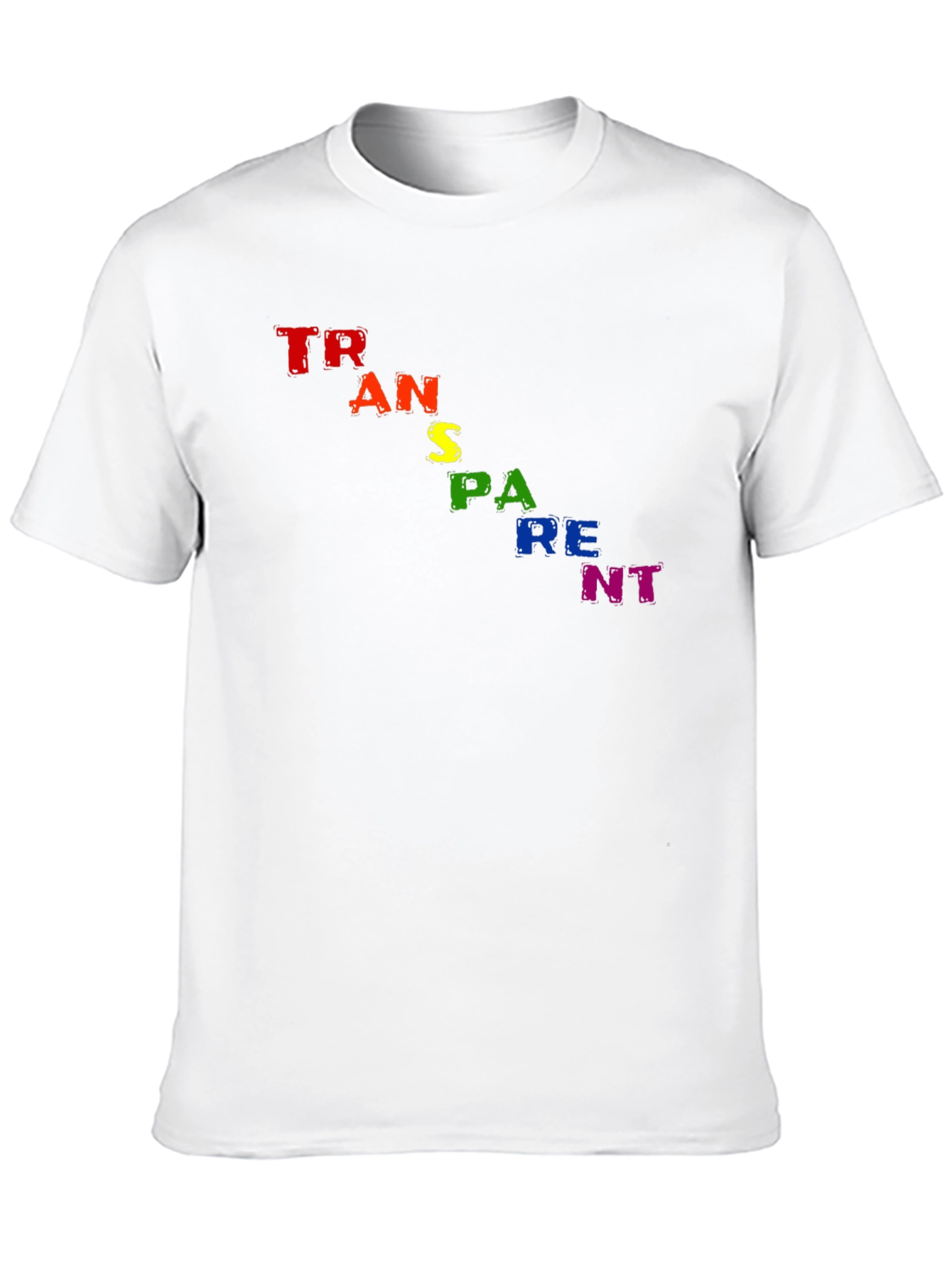 Transparent Pride T-Shirt - Black Cotton Blend LGBT Tee