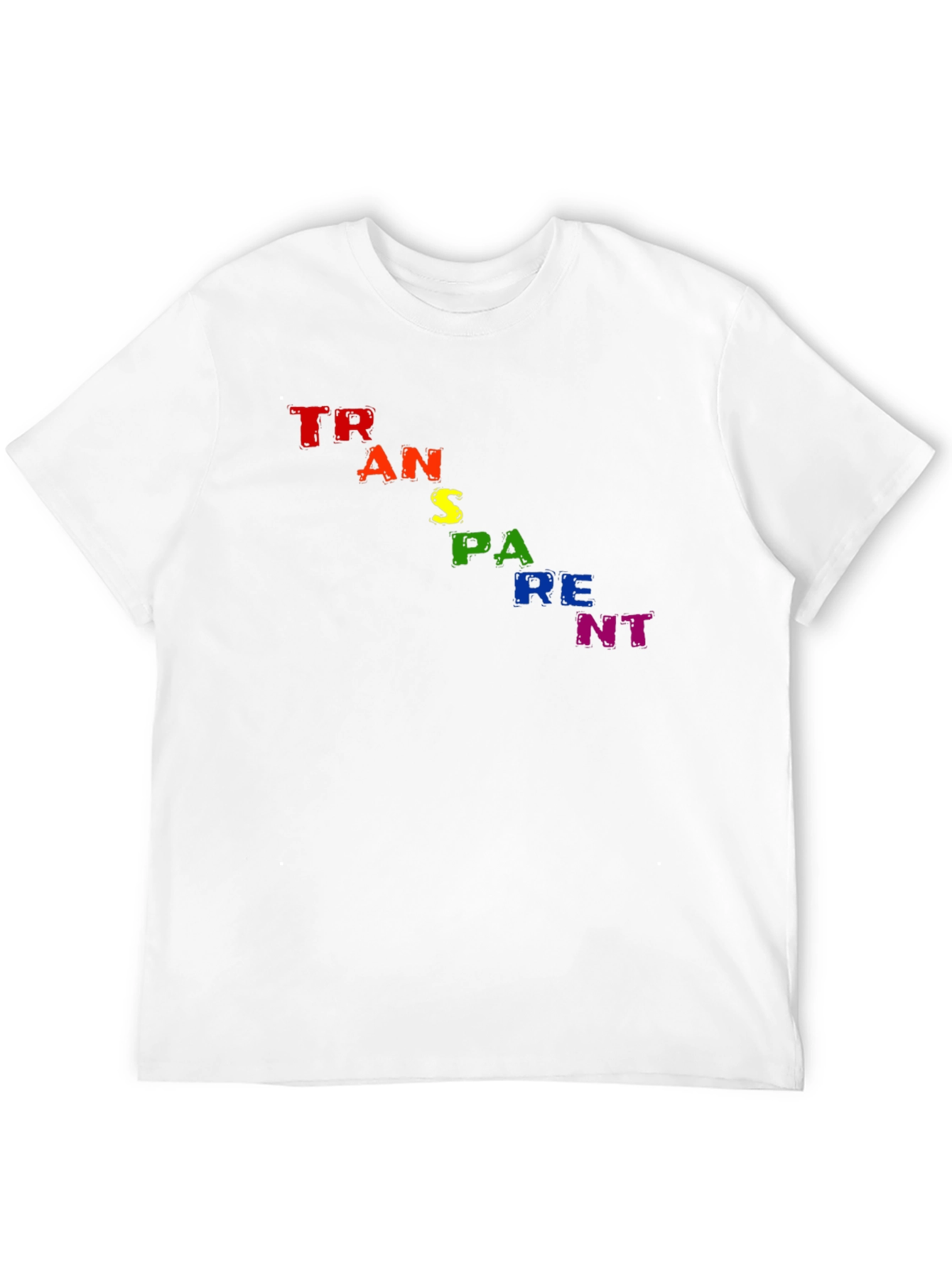 Transparent Pride T-Shirt - Black Cotton Blend LGBT Tee