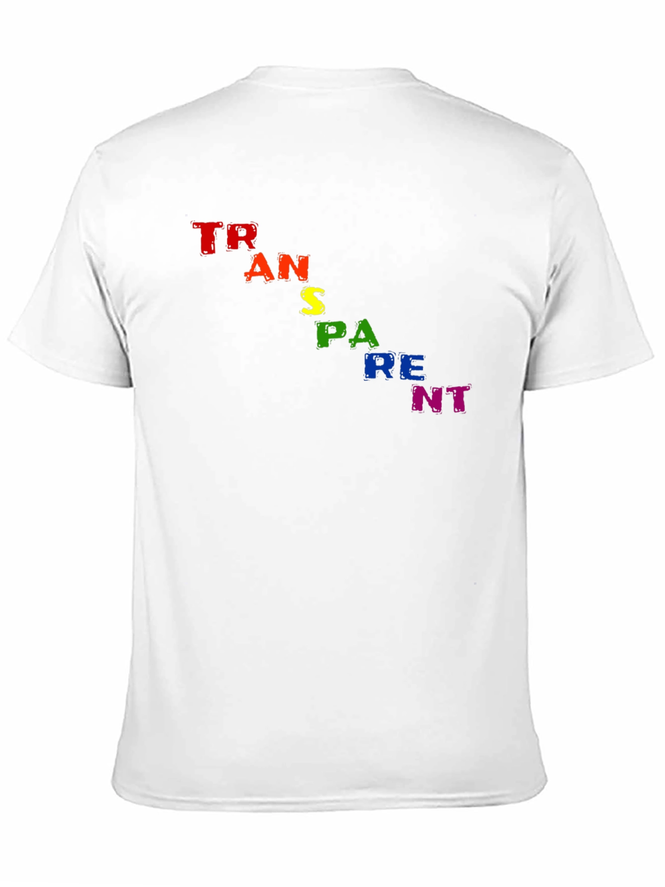 Transparent Pride T-Shirt - Black Cotton Blend LGBT Tee