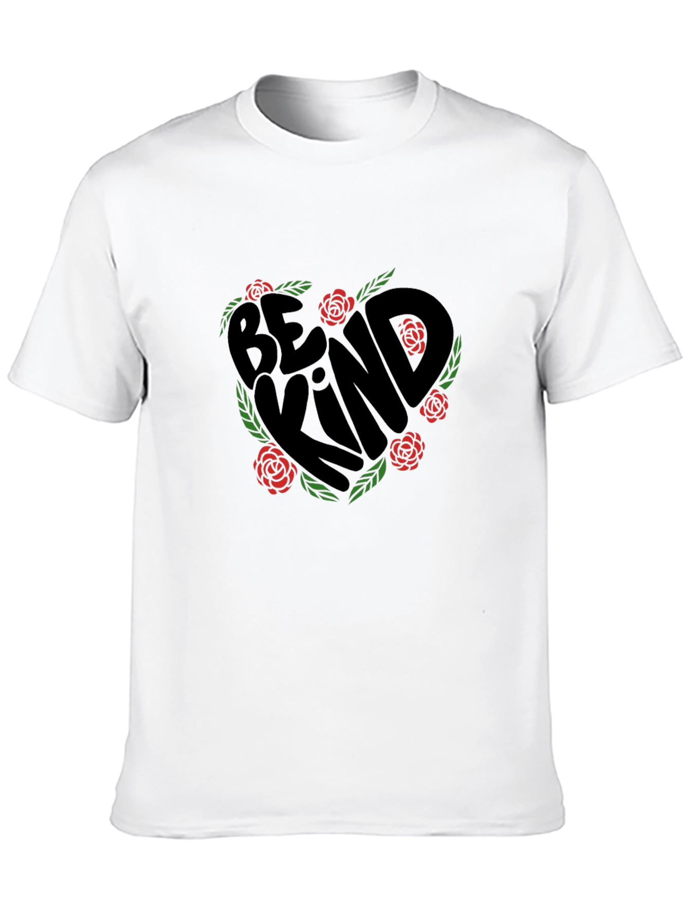 Be Kind T-Shirt - Floral Heart Design