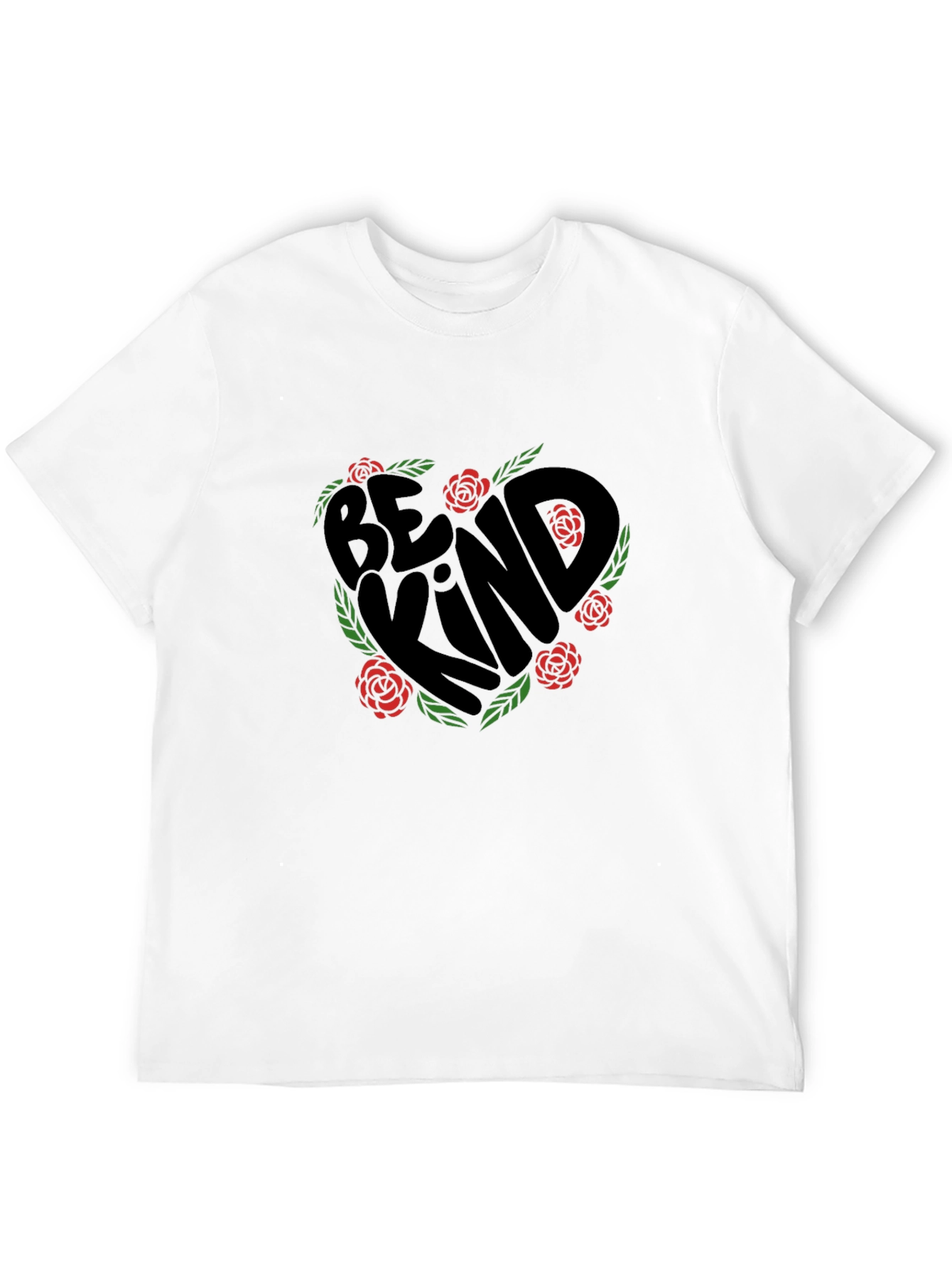 Be Kind T-Shirt - Floral Heart Design
