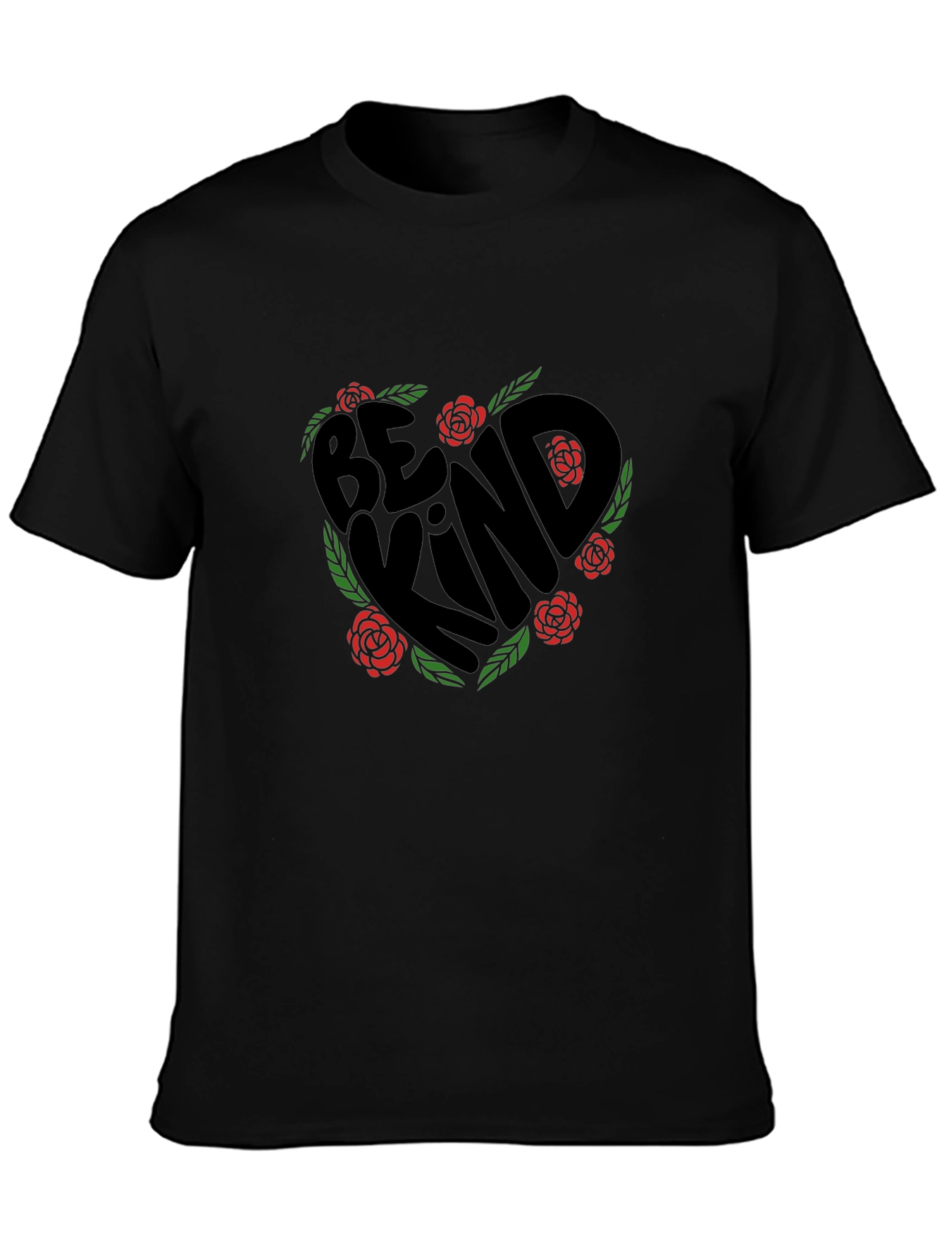 Be Kind T-Shirt - Floral Heart Design