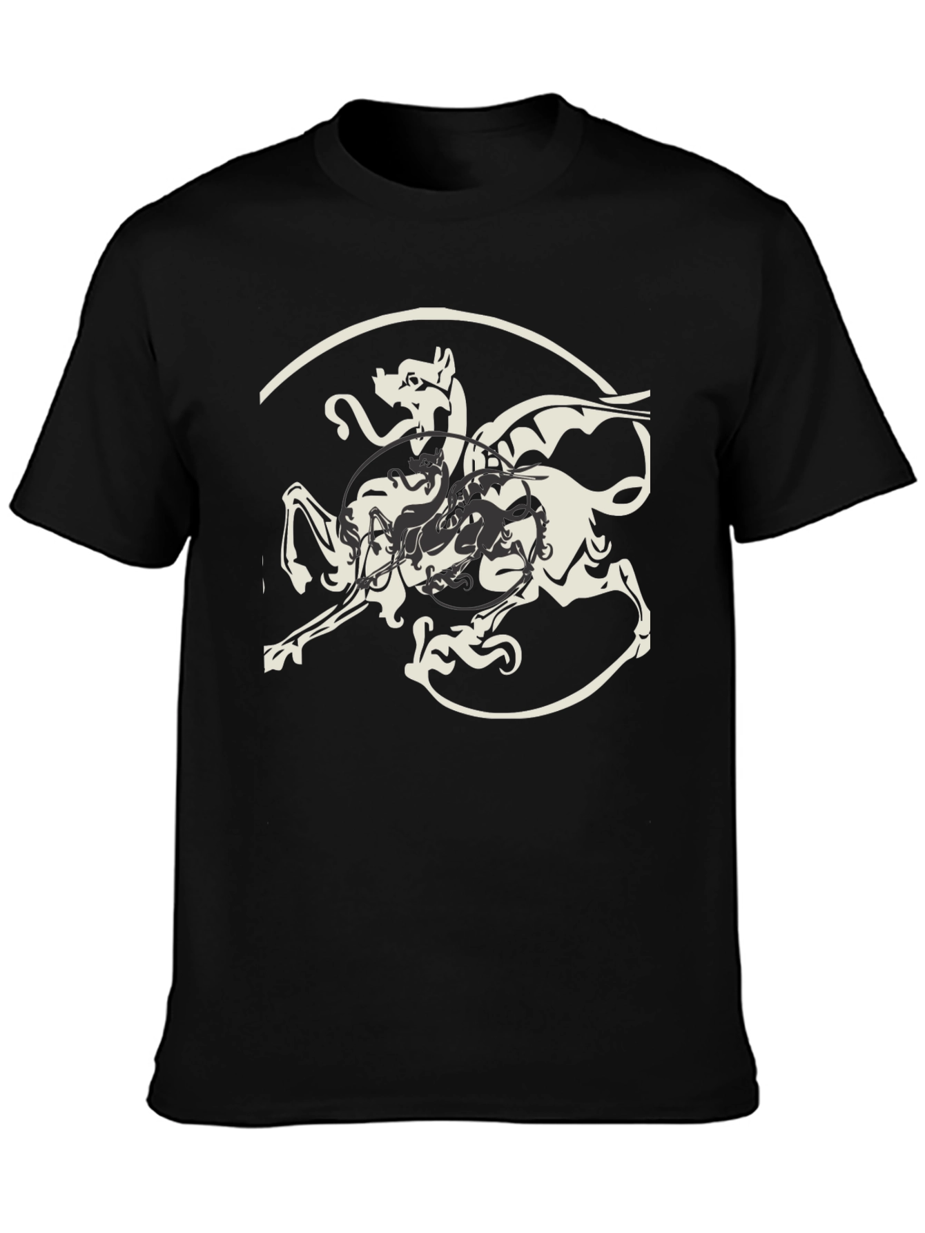Mythical Creature Graphic Tee - Black
