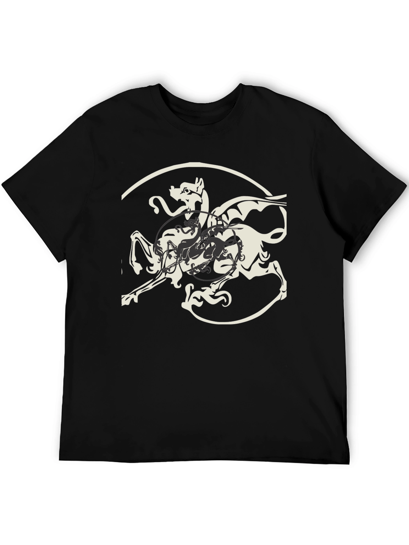 Mythical Creature Graphic Tee - Black