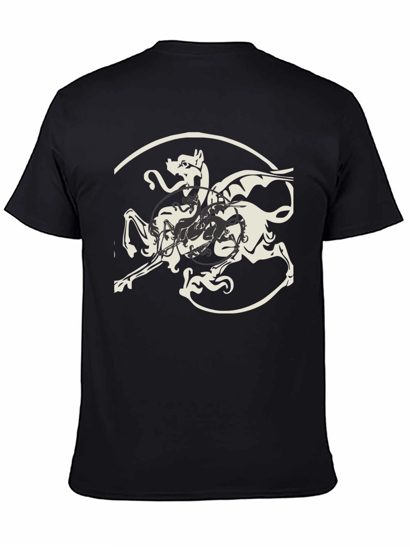 Mythical Creature Graphic Tee - Black