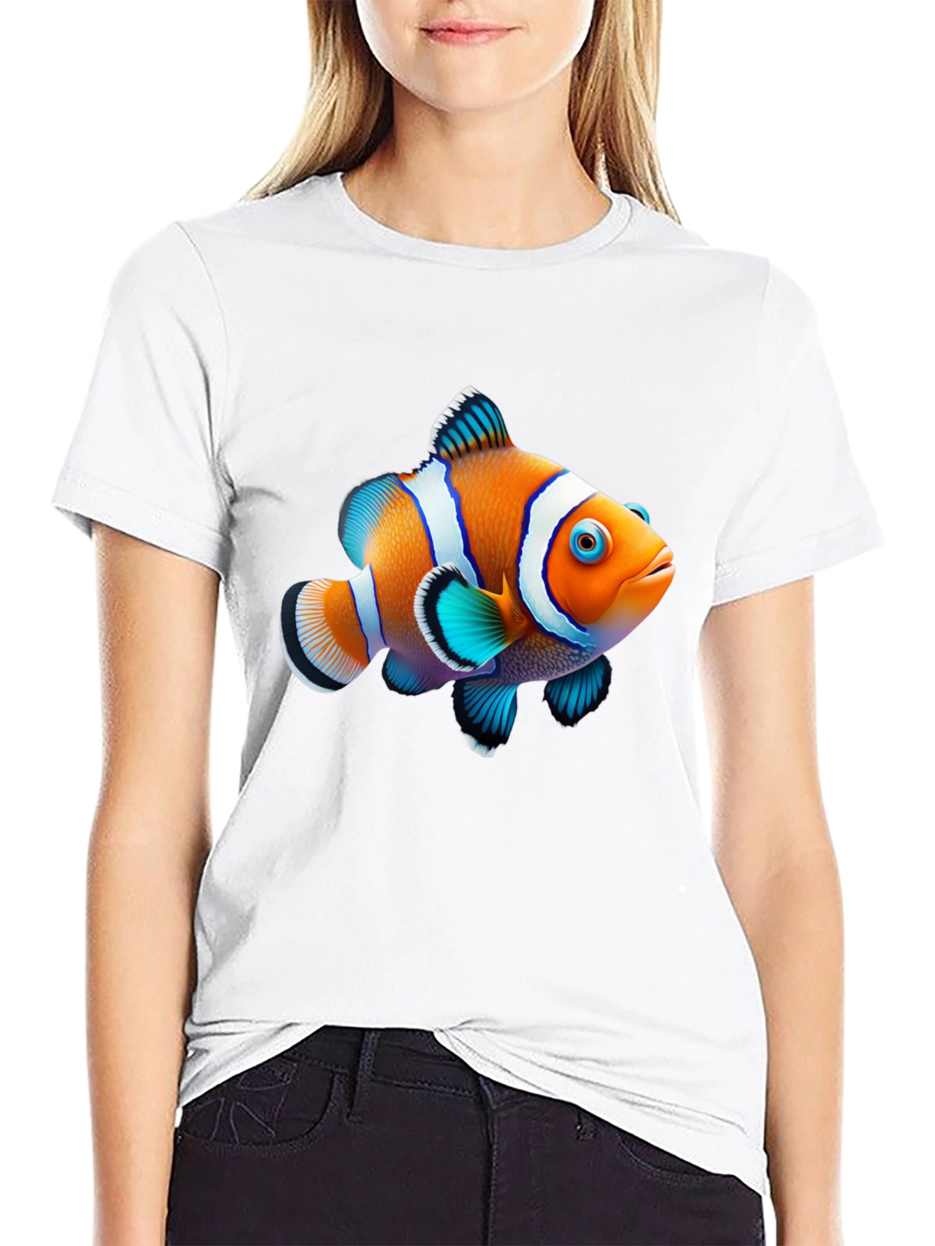 Clownfish Graphic Black T-Shirt