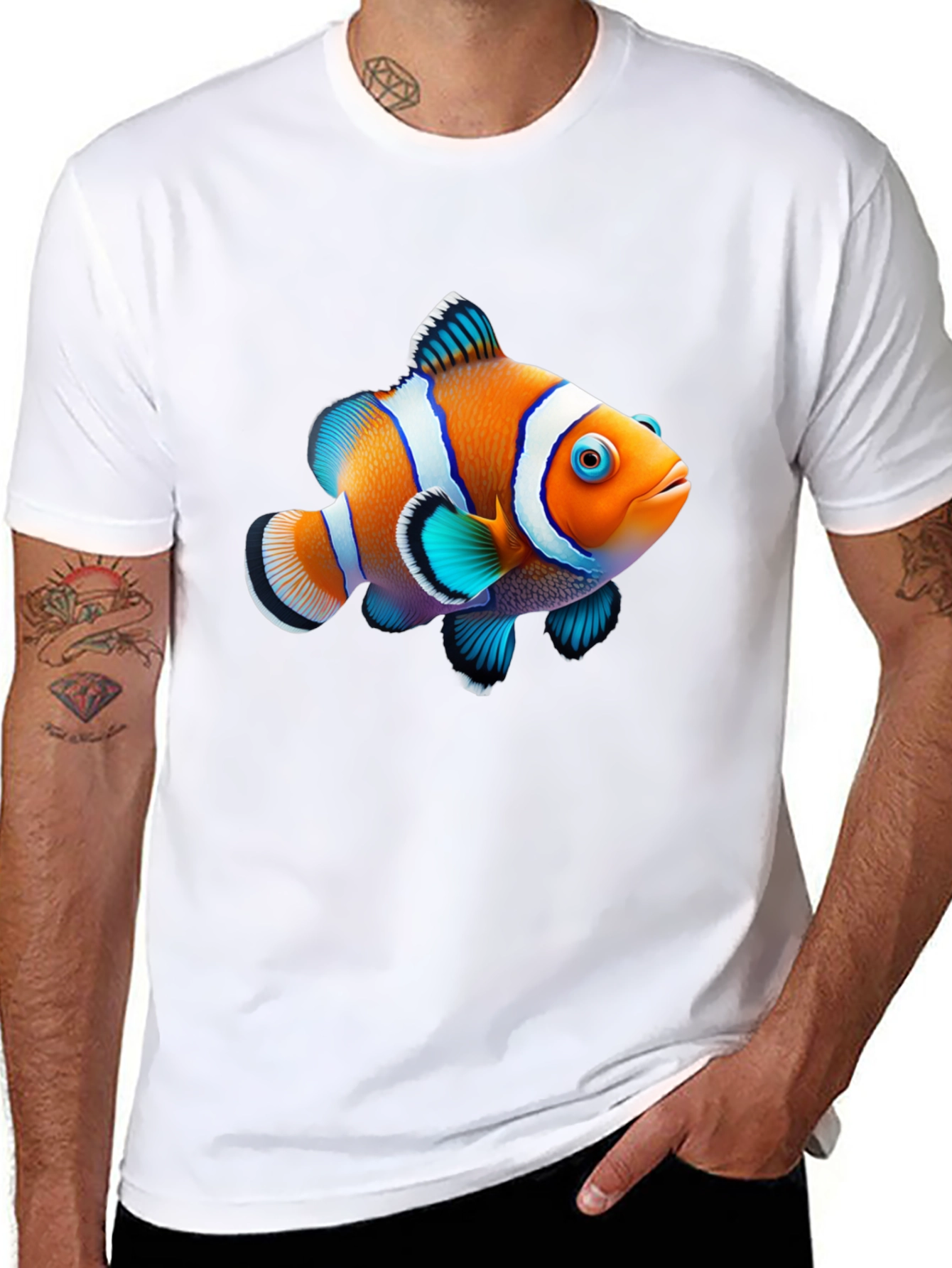 Clownfish Graphic Black T-Shirt