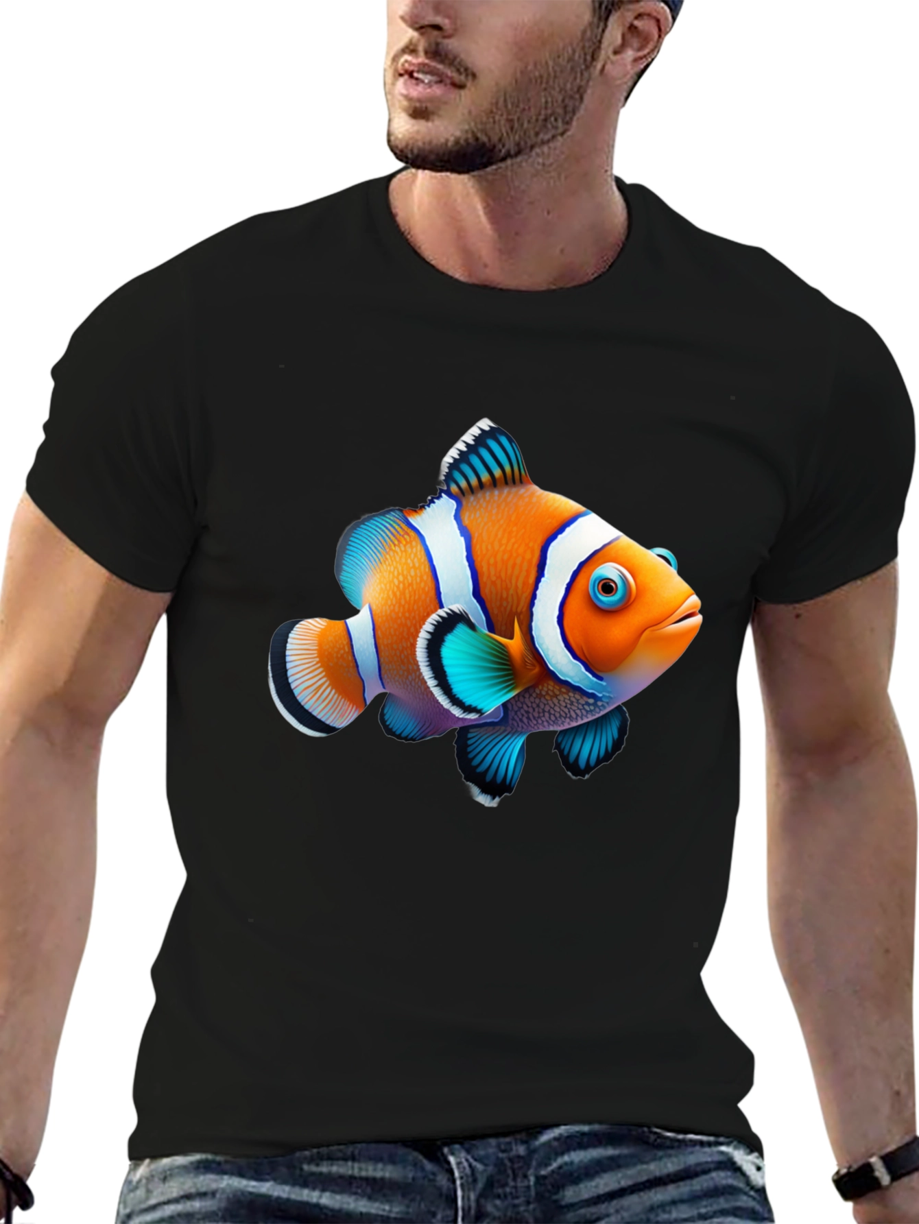 Clownfish Graphic Black T-Shirt