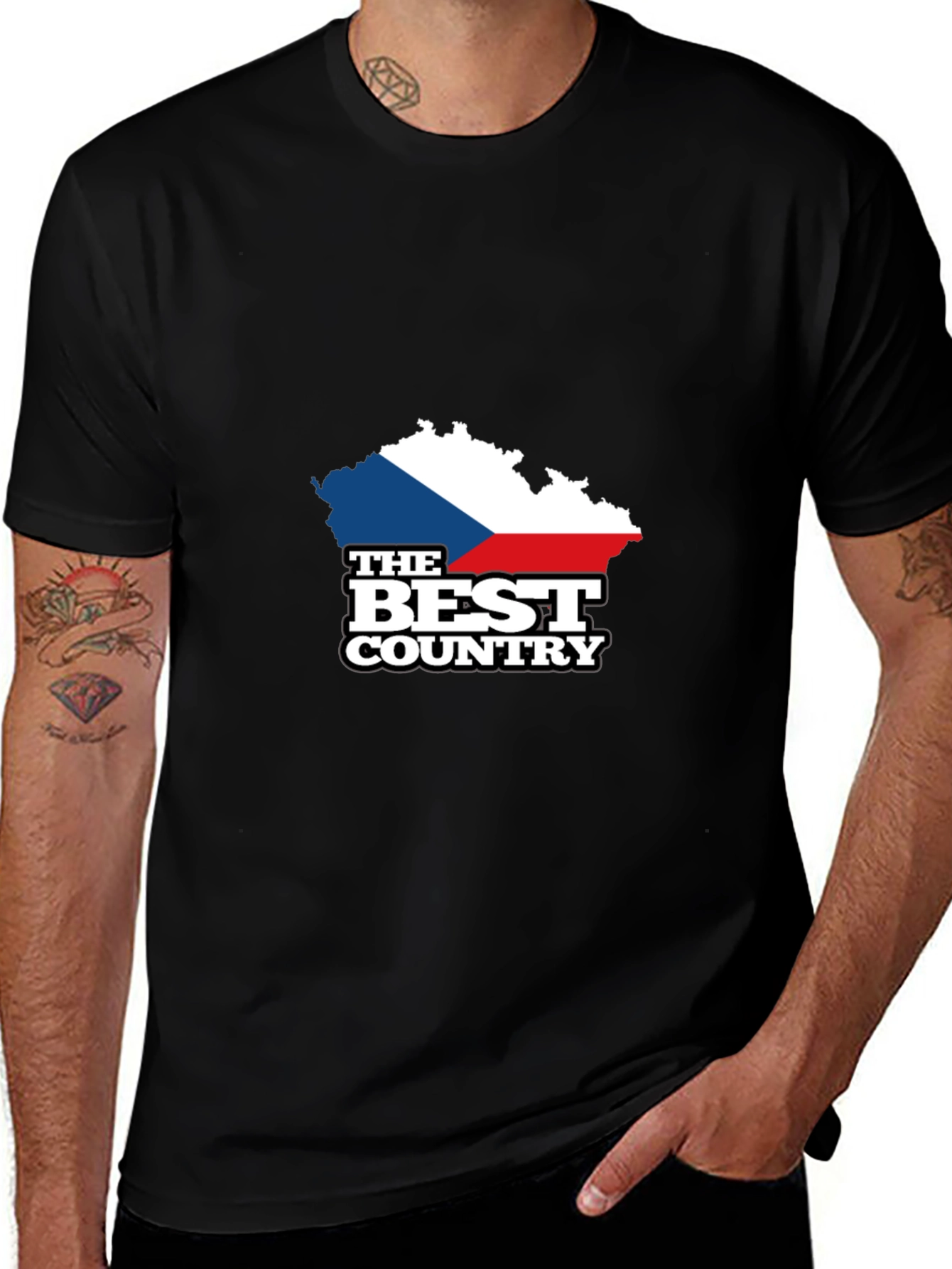 Czech Republic Flag Map T-Shirt - Best Country Tee