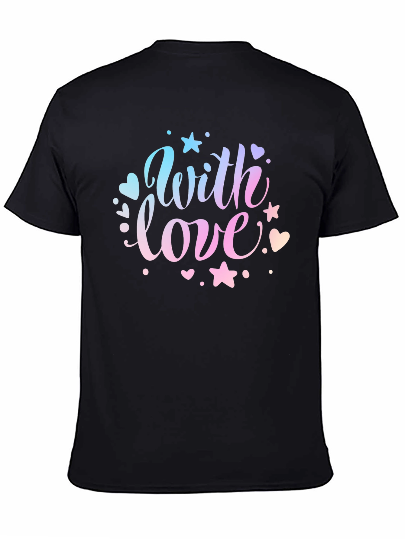With Love Graphic Print Black T-Shirt