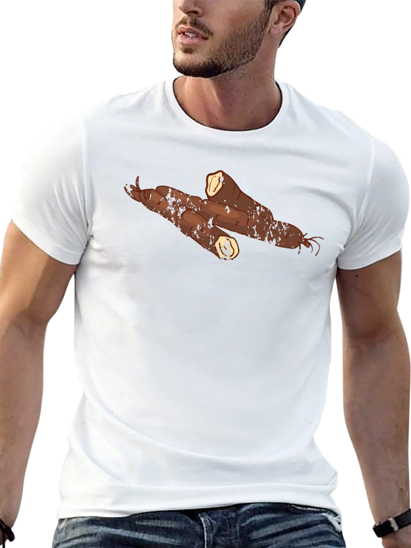 Cassava Graphic Tee - Unique Root Vegetable Shirt
