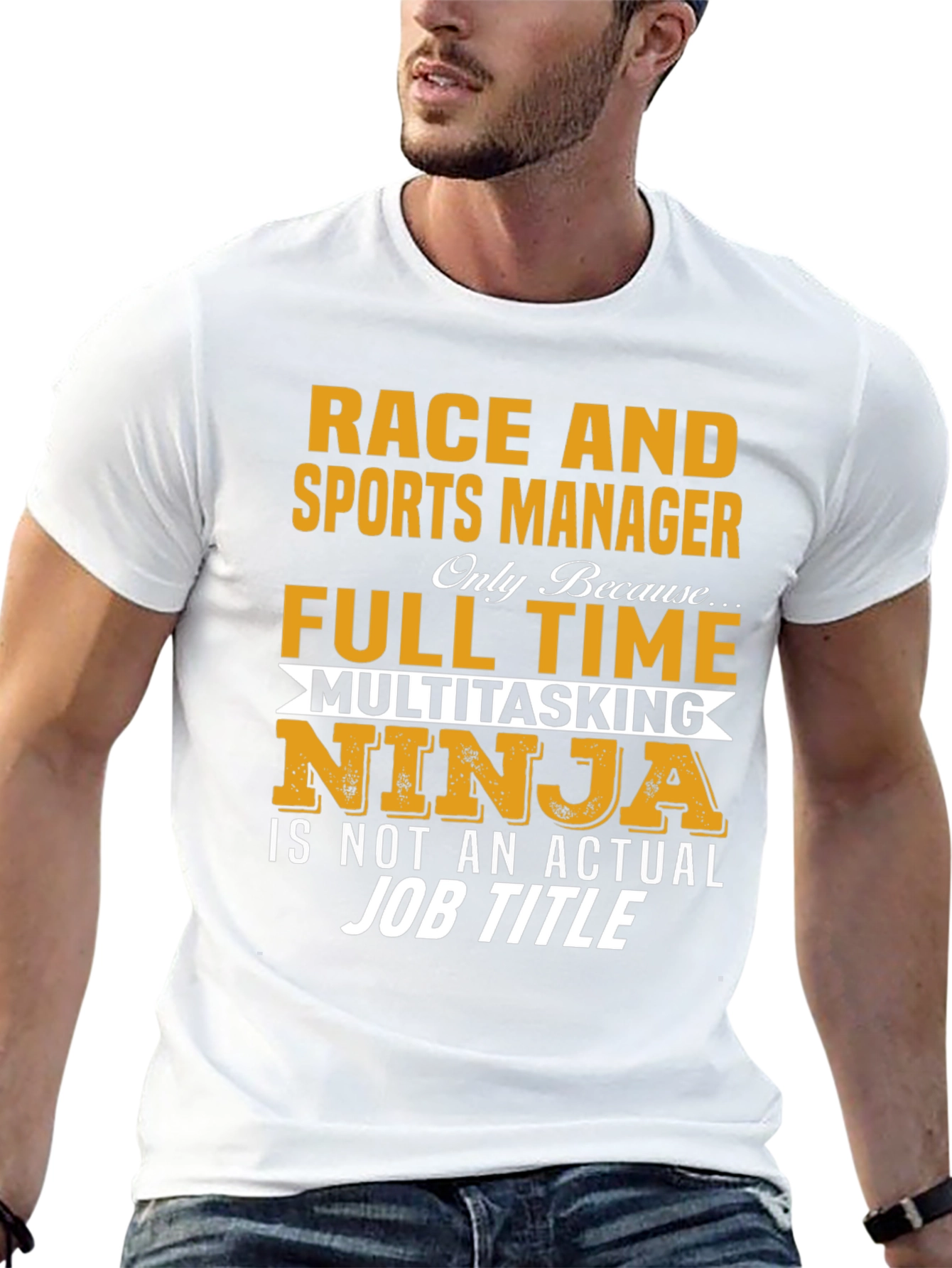 Race and Sports Manager Full-Time Ninja Graphic T-Shirt
