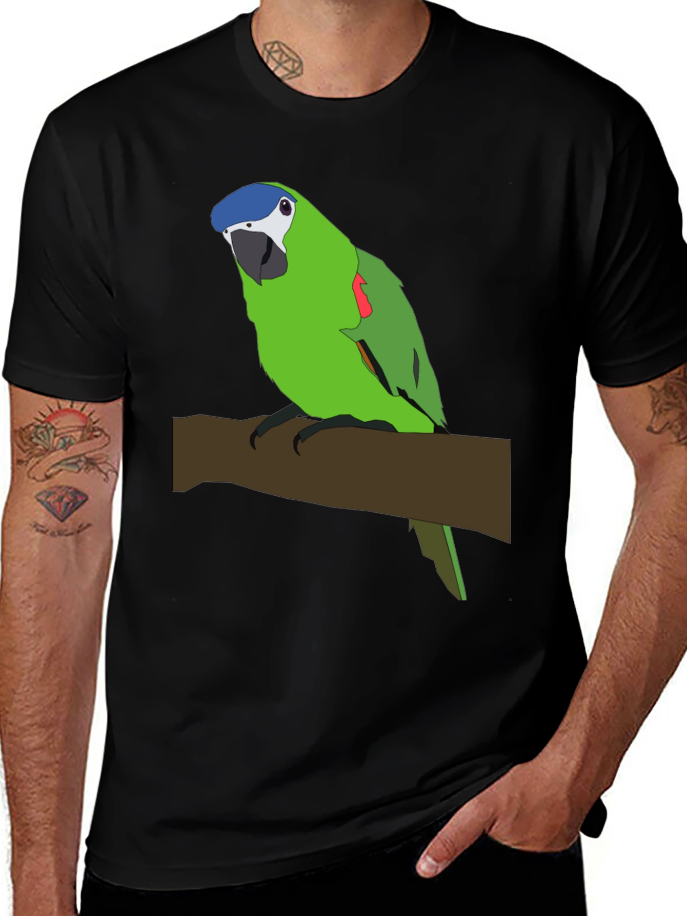 Parrot Graphic Tee - Unique Bird Lovers Shirt