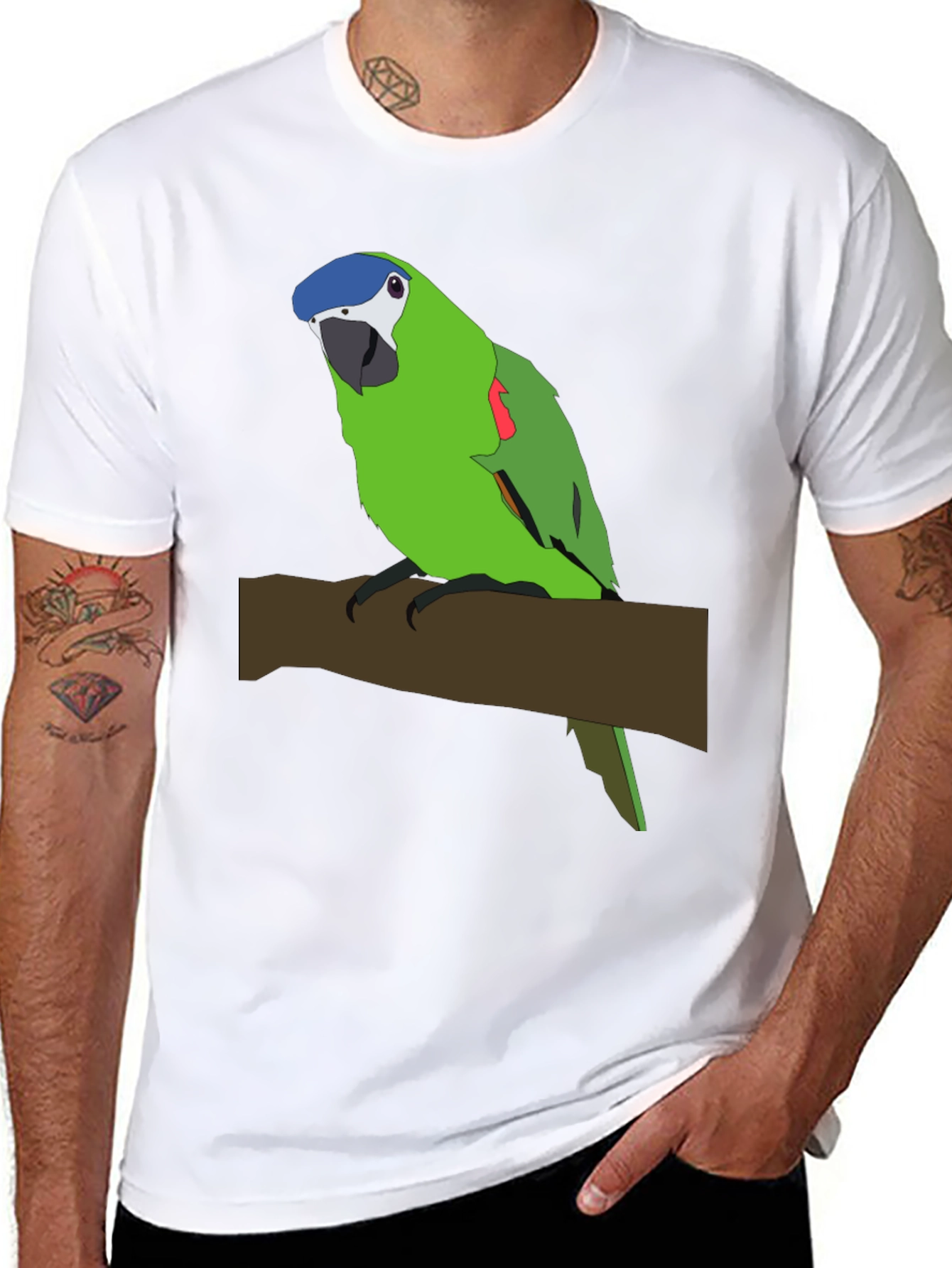 Parrot Graphic Tee - Unique Bird Lovers Shirt