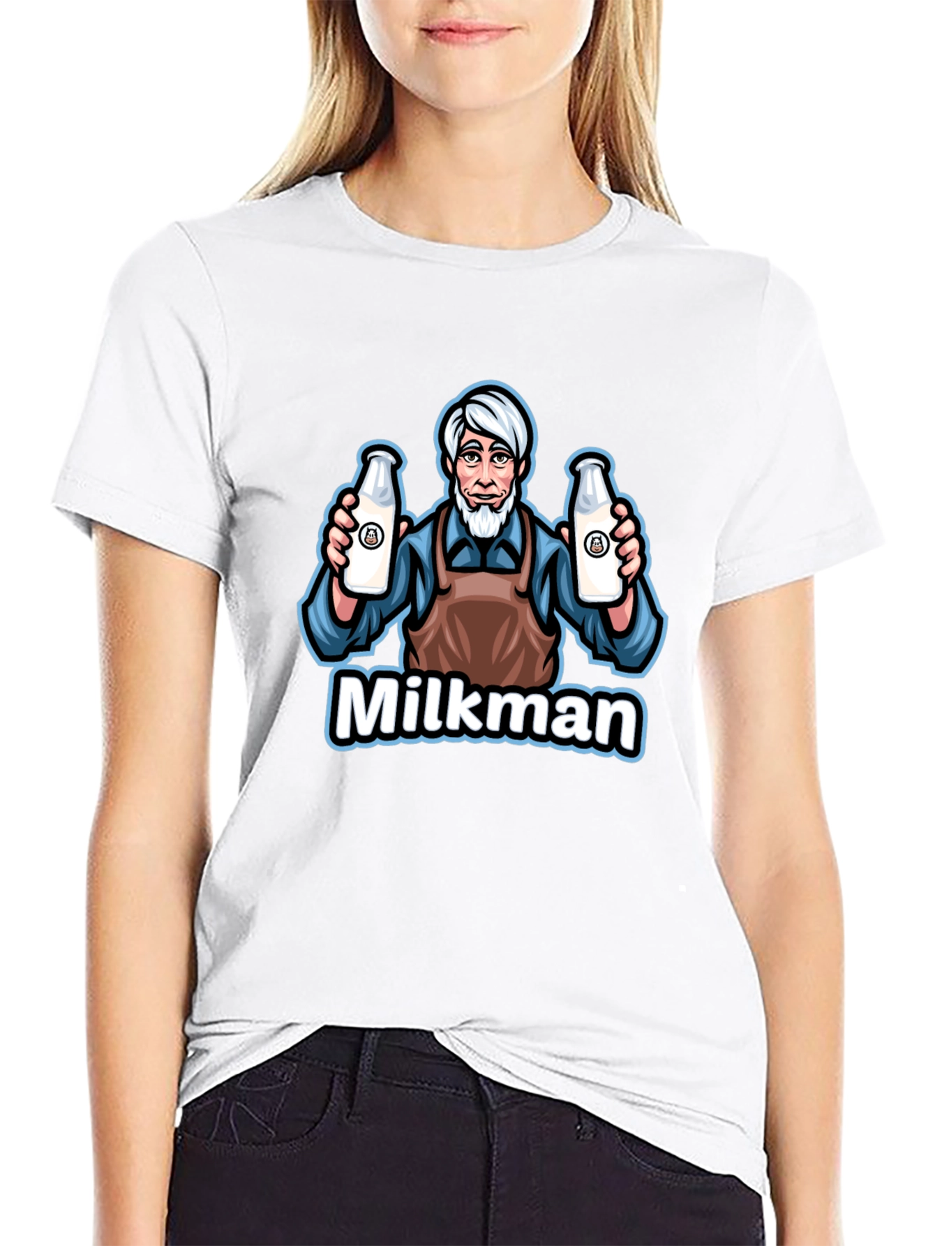 Milkman Cartoon Graphic T-Shirt
