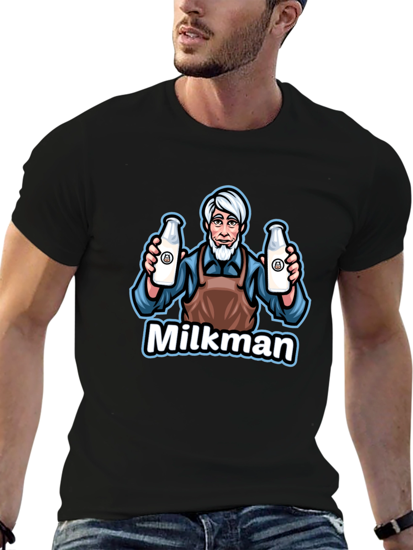 Milkman Cartoon Graphic T-Shirt