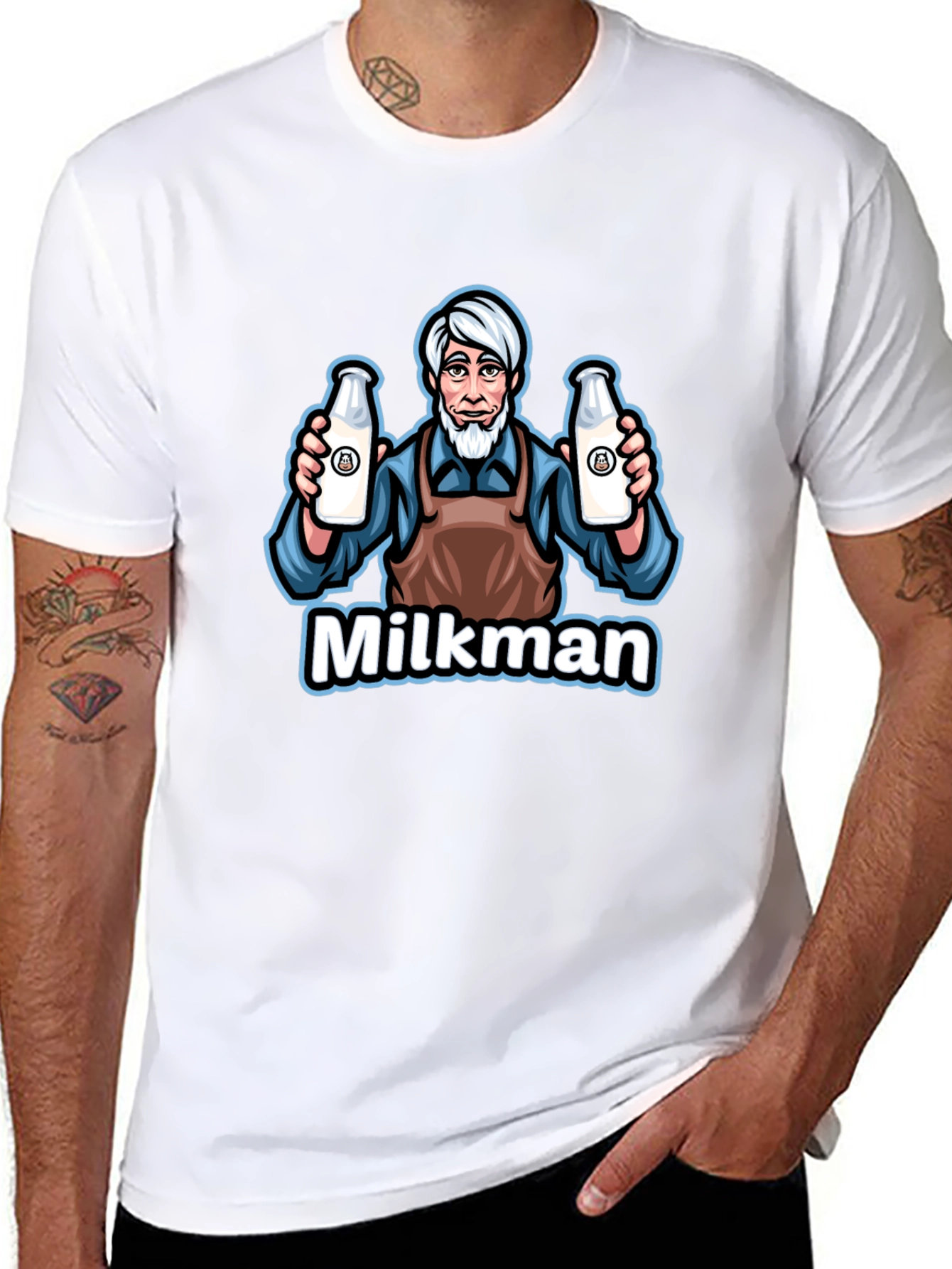 Milkman Cartoon Graphic T-Shirt