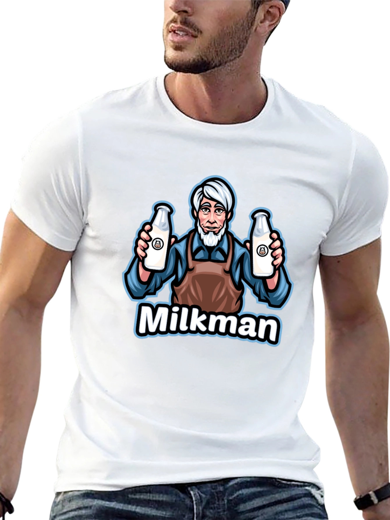 Milkman Cartoon Graphic T-Shirt