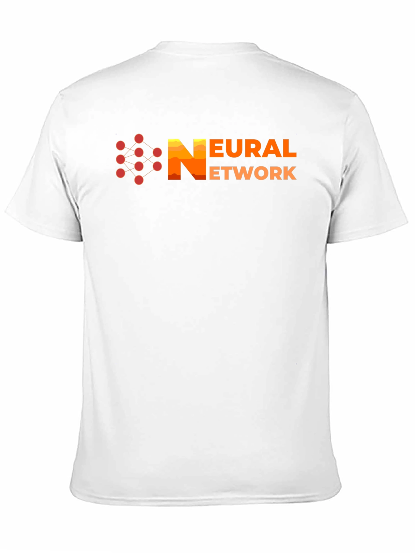Neural Network Graphic Print Black T-Shirt