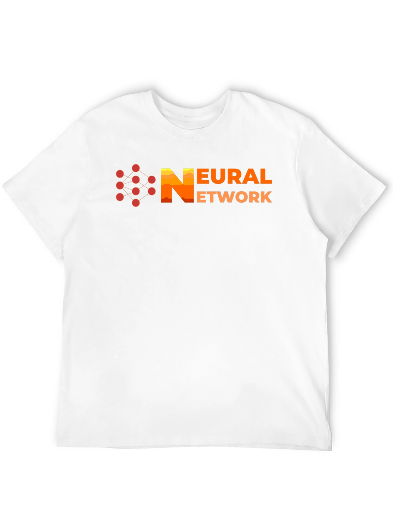 Neural Network Graphic Print Black T-Shirt