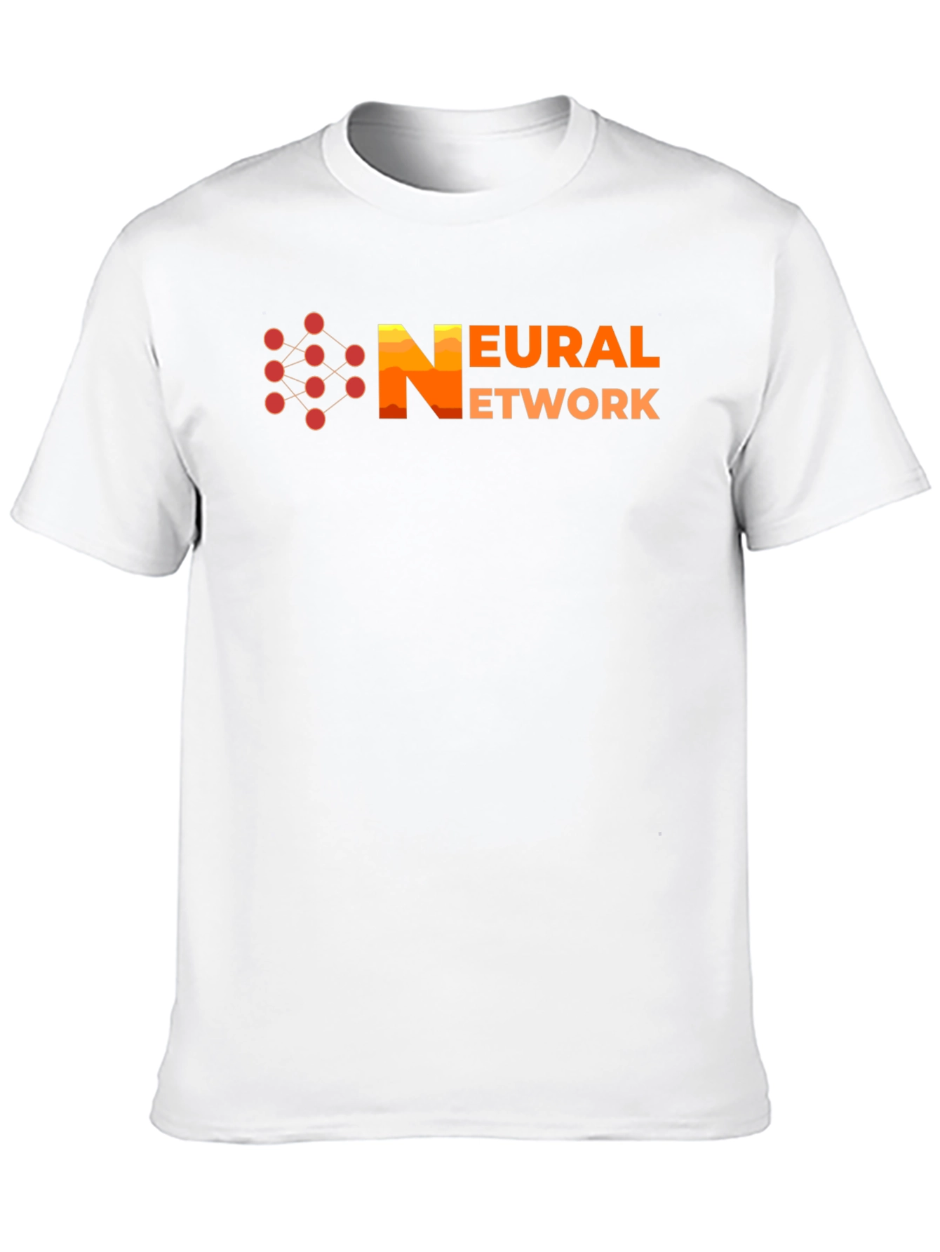 Neural Network Graphic Print Black T-Shirt