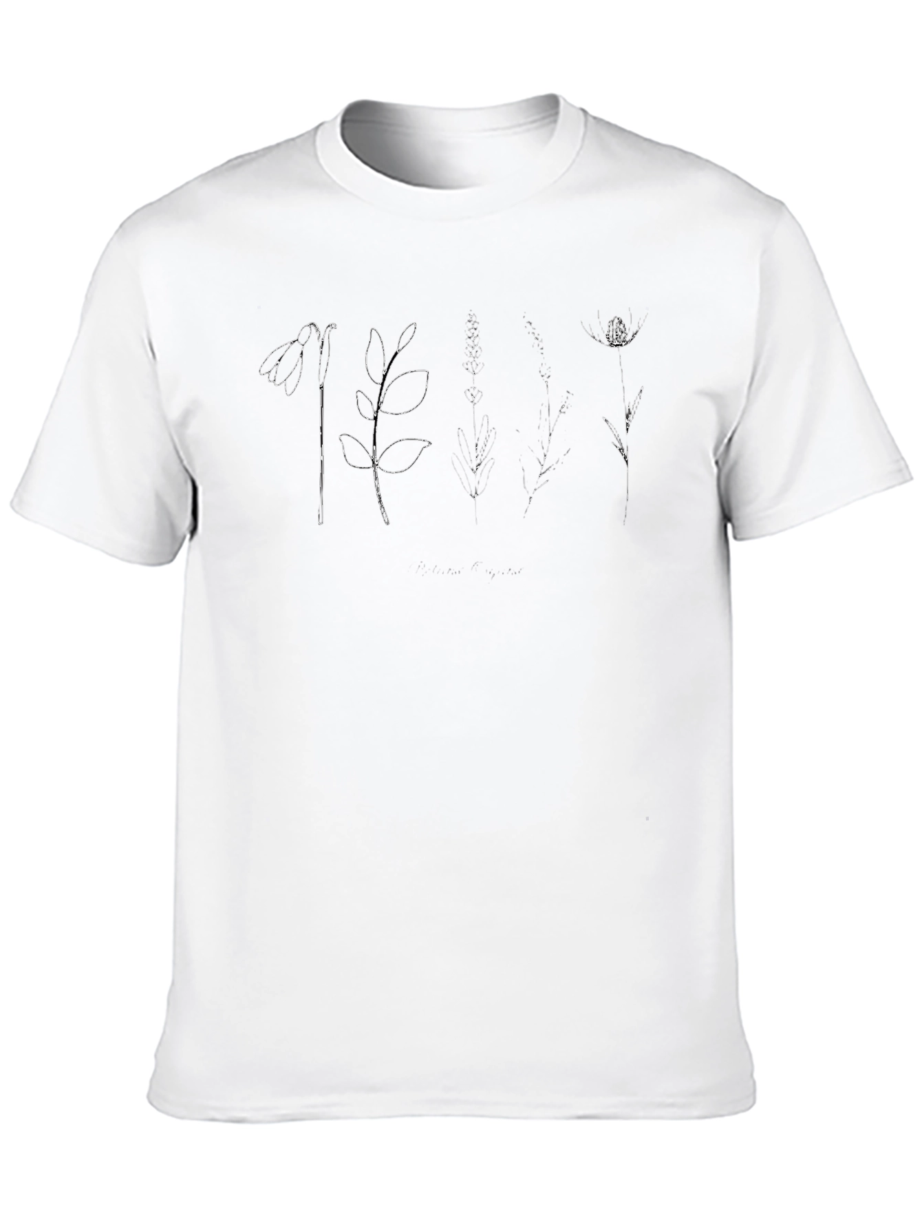 Botanical Sketch Tee - Black Unisex
