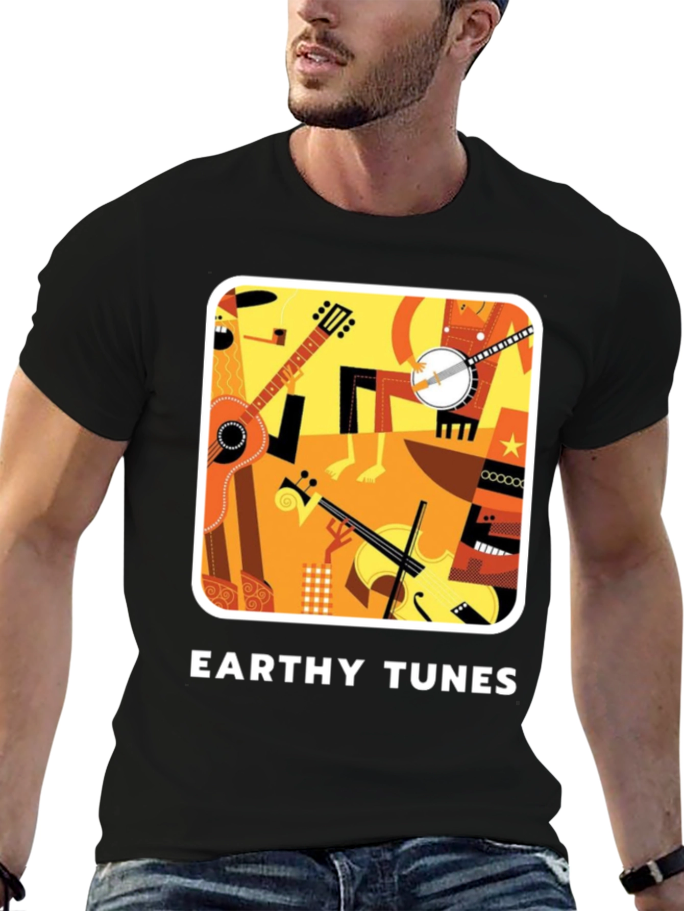 Earthy Tunes Black Graphic Tee