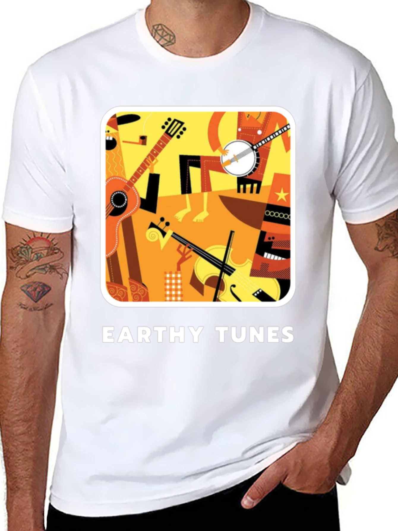Earthy Tunes Black Graphic Tee