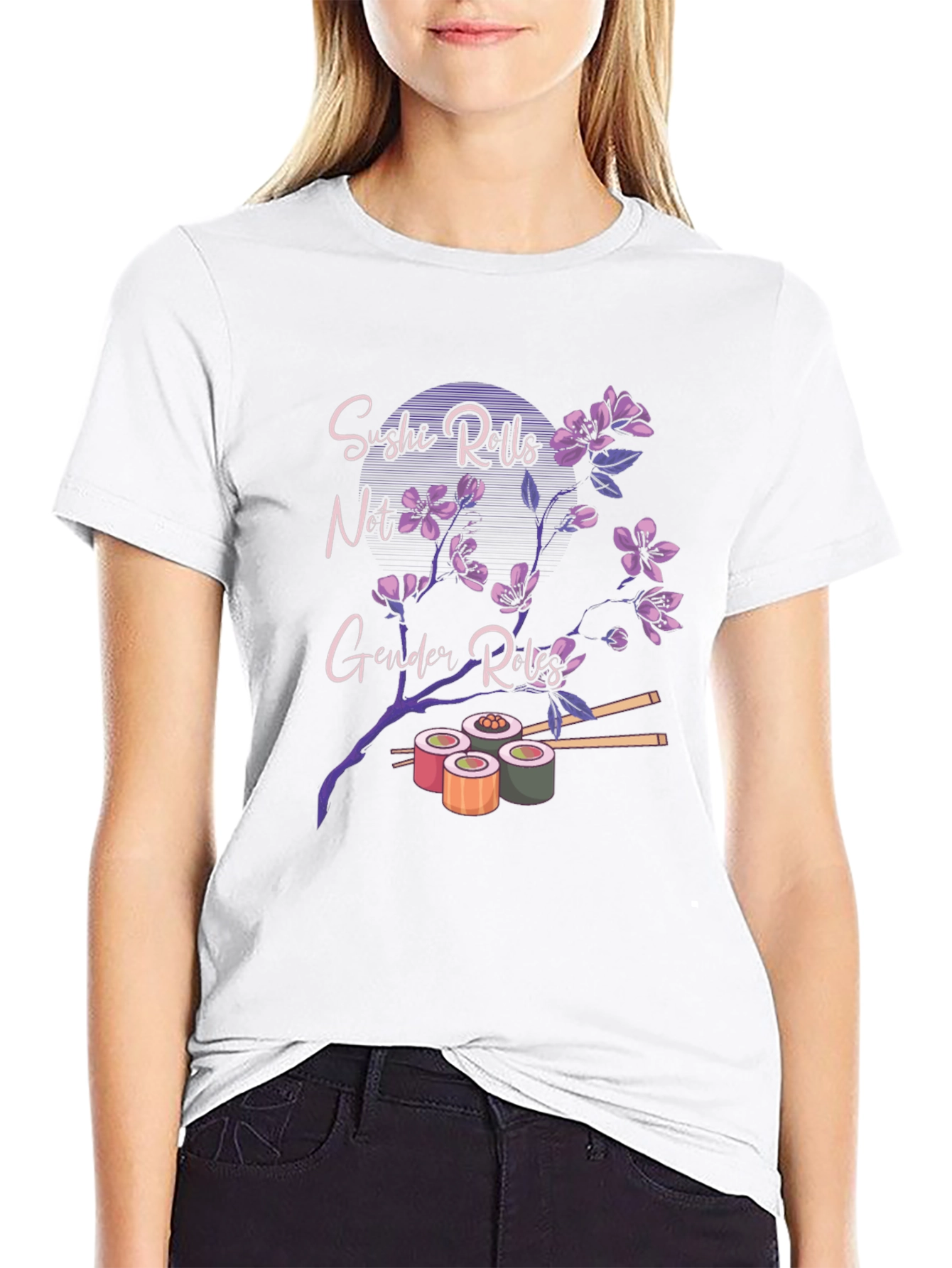 Sushi Rolls Not Gender Roles Graphic T-Shirt