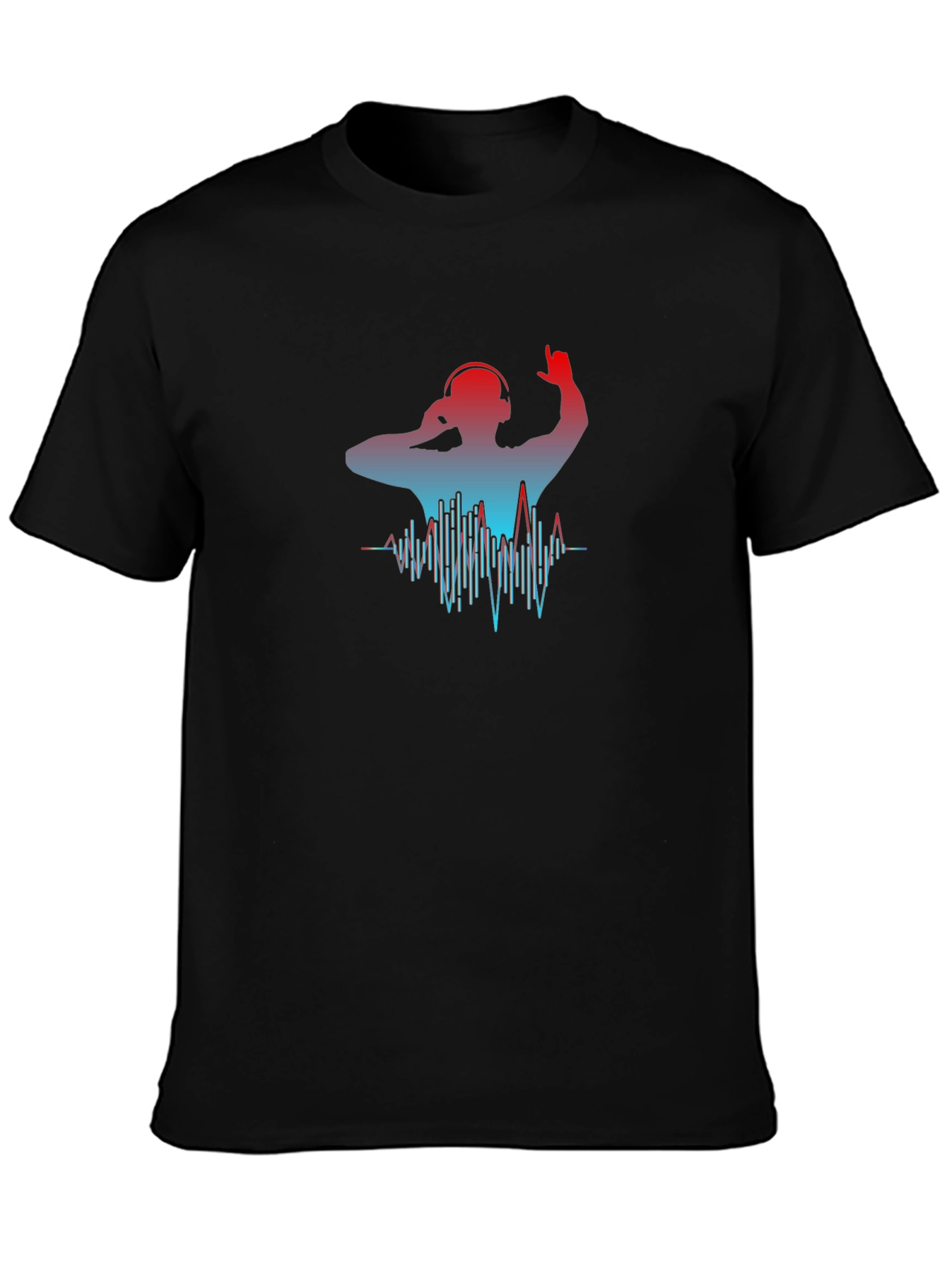 DJ Graphic Tee - Black Cotton Blend
